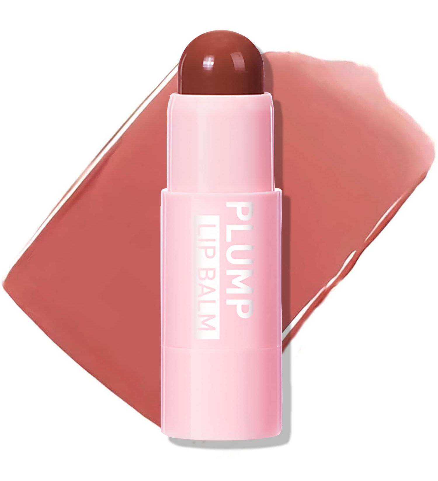 Plumping Lip Balm: Hydrating Tinted Lip Polish for Dry, Cracked Lips - Deep Nourishing Moisturizing Lip Gloss (Brown Vermeil) - Buy Online on SooperMarket.com