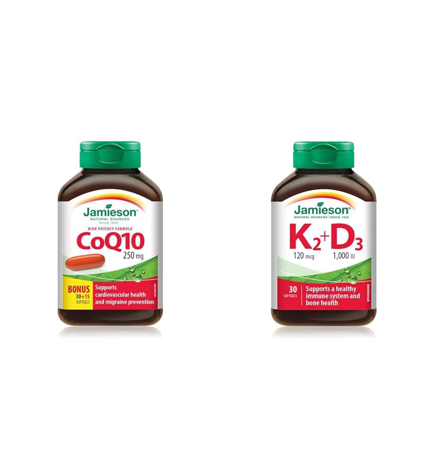 CoQ10 250 mg Extra Strength - Coenzyme Q10 Non-GMO Gluten-Free & Vitamin K2 120 mcg and Vitamin D3 1 000 IU - Buy Online on SooperMarket.com