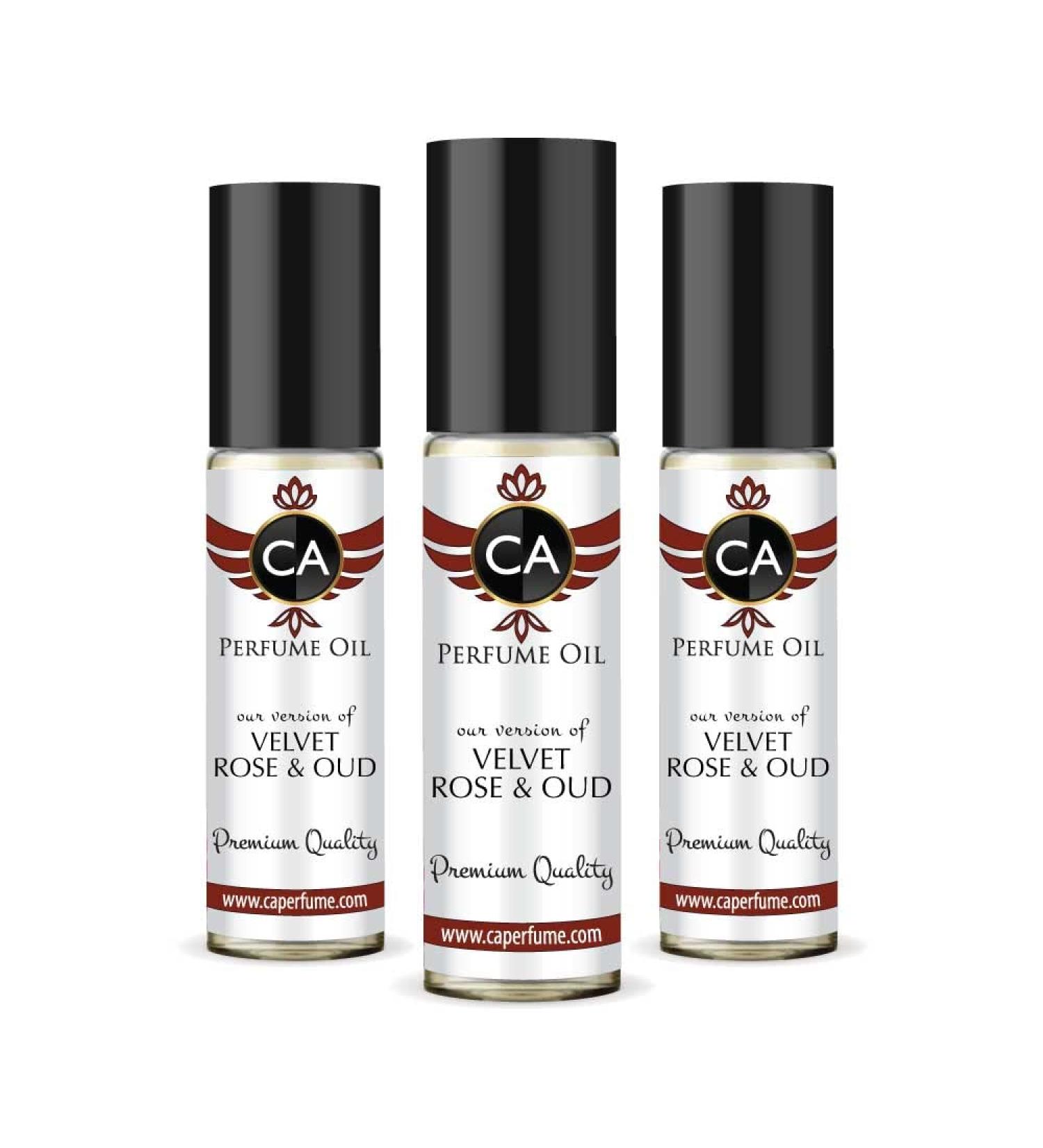 CA Perfume Impression of J. Mlon Velvet Rose & Oud For Men Replica Fragrance Body Oil Dupes Alcohol-Free Essential Aromatherapy Sample Travel Size Concentrated Long Lasting Roll-On 0.3 Fl Oz-X3 - Buy Online on SooperMarket.com