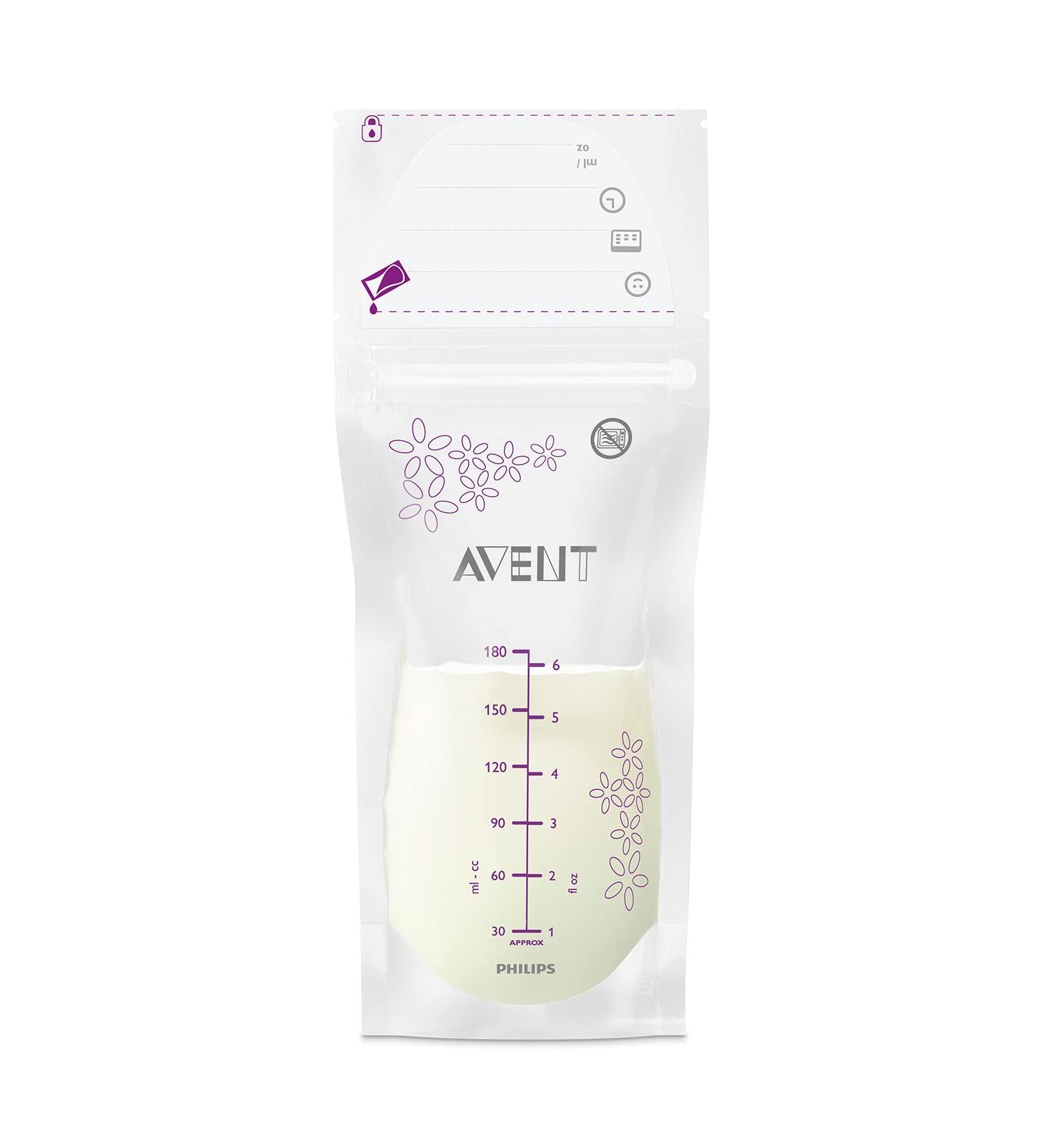 Philips Avent Breast Milk Storage Bags 180ml - Pre-Sterilized 25 Pack | Ideal for Freezing & Storing Breast Milk - Buy Online on SooperMarket.com