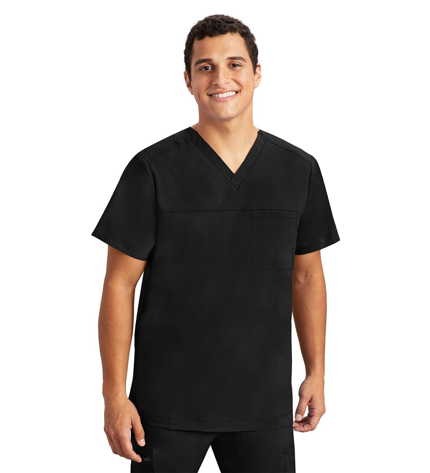 Healing Hands Mens Scrubs Top - Purple Label Justin 2330 V-Neck Shirt - Large Black - Buy Online on SooperMarket.com