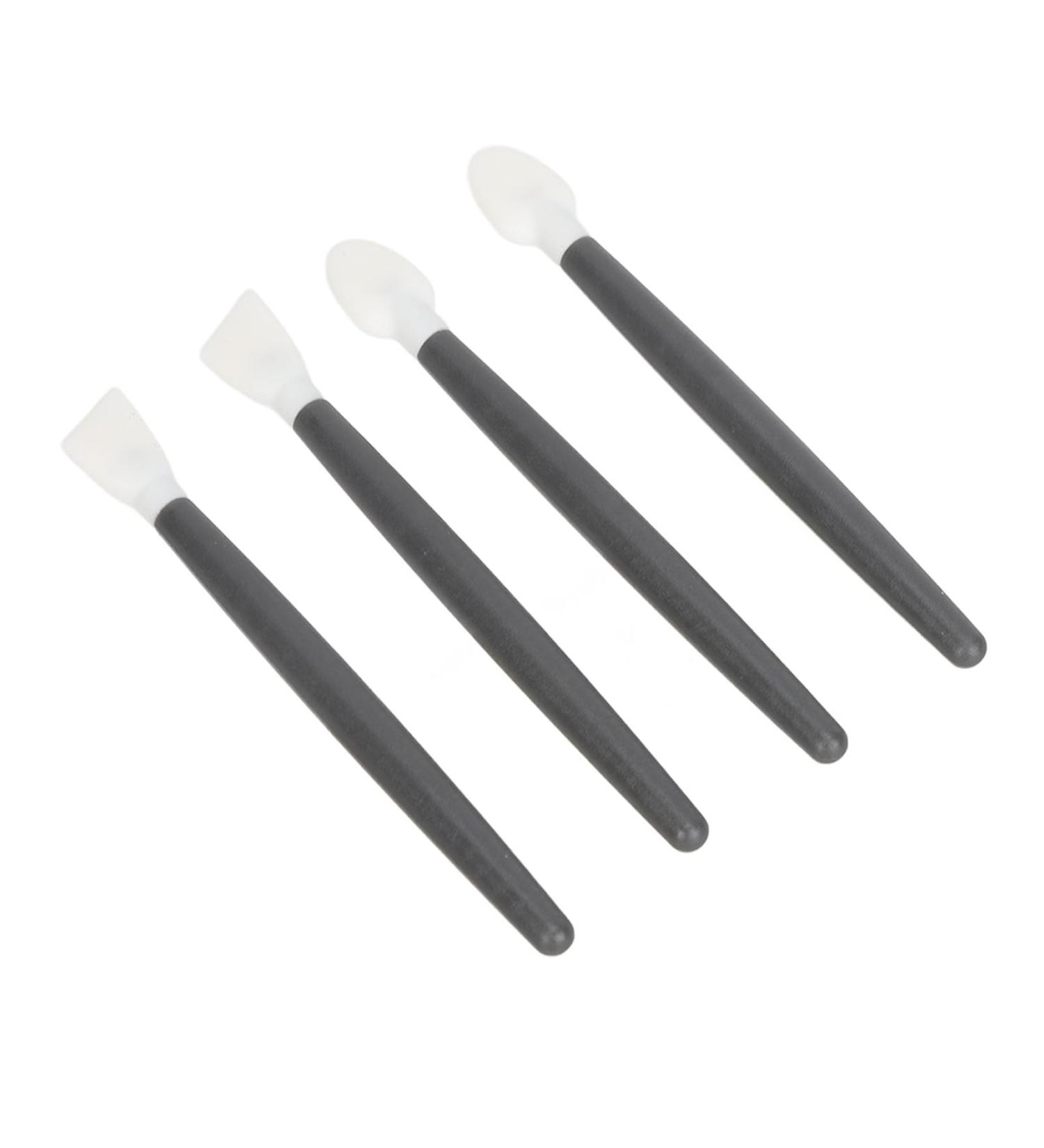 Reusable Swabs Durable Flexible 4 Pieces Silicone Makeup Brush Multipurpose Waterproof Compact for Lip Makeup - Buy Online on SooperMarket.com