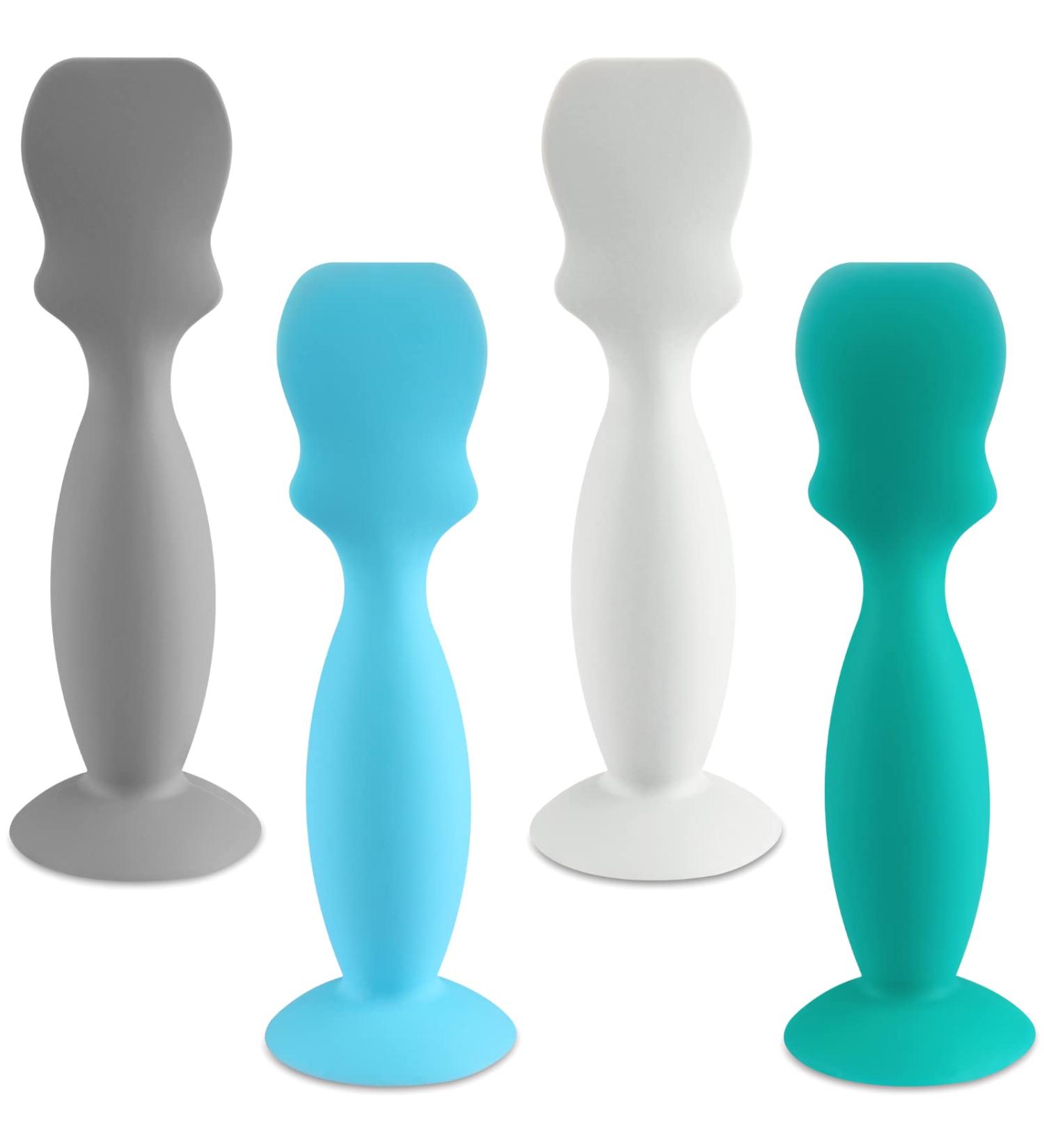 4 Pack Baby Diaper Cream Brush Set for Newborns - Silicone Spatula Applicator in Blue Green Gray White - Buy Online on SooperMarket.com