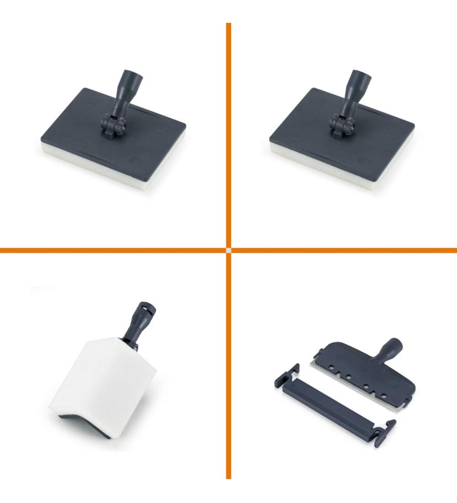 hygger 6-in-1 Cleaning Tools Spring Version Replacement Kit (2 Flat Sponges  Angle Sponge  Razor Scraper) hg816