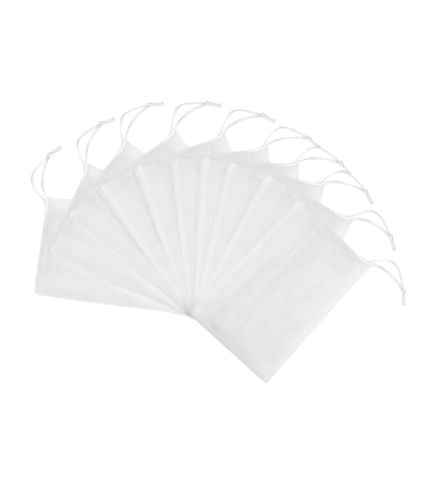 NOLITOY 20pcs Foaming Mesh Soap Saver Pouch - Quick Dry & Efficient Soap Usage - White Bath Ball Holder 15x9cm - Buy Online on SooperMarket.com