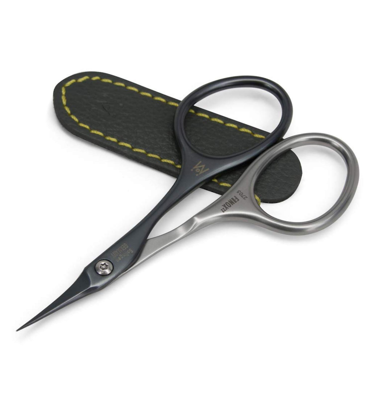 GERMANIKURE Tower Point Cuticle Scissors - Self-Sharpening FINOX22 Titanium Coated Stainless Steel - Professional Manicure Tools - Leather Case - Made in Solingen Germany - Buy Online on SooperMarket.com