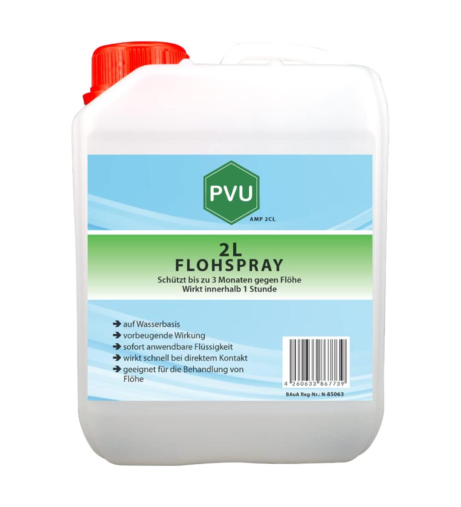 Buy Pvu Flea Spray 2L | Long-lasting Water-Based Flea Control for Pets Indoors & Outdoors - International Shipping Available - Buy Online on SooperMarket.com