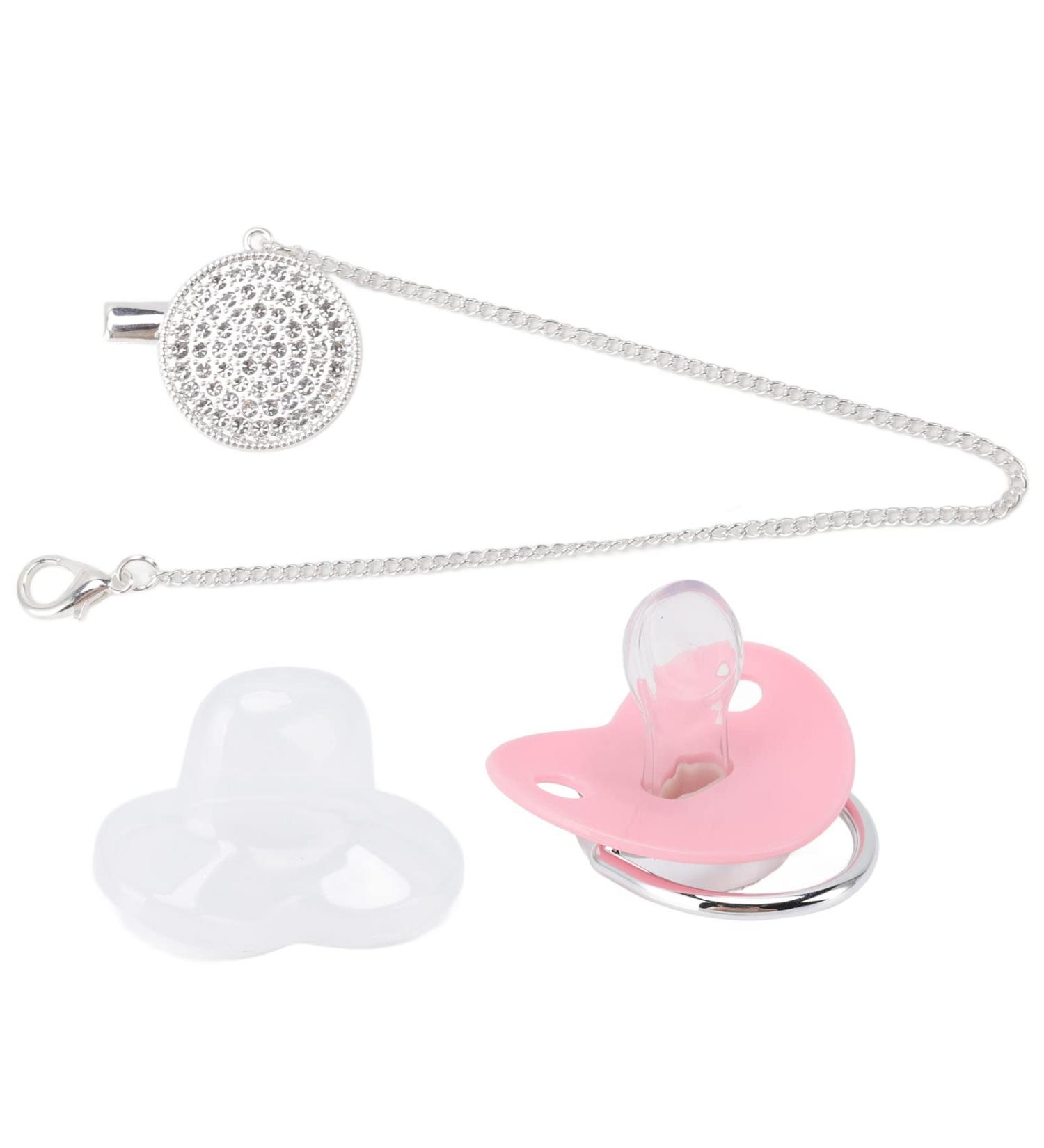 Shop Bling Baby Pacifier - Rhinestone Crown Ultra Soft Silicone BPA Free - Safe Toddler Pacifier Size M (Pink) | Fast International Shipping - Buy Online on SooperMarket.com