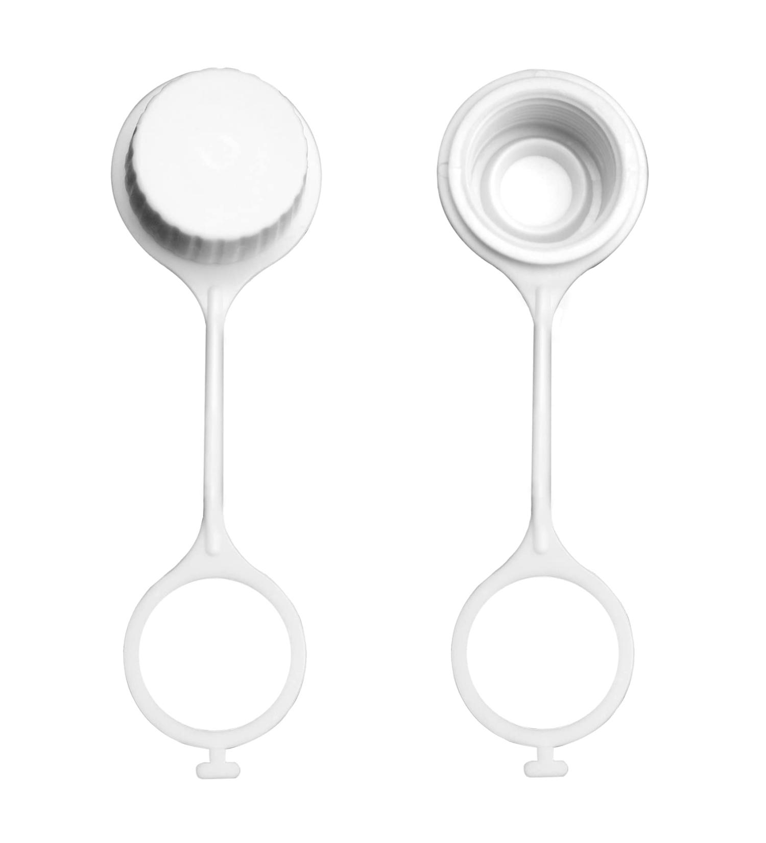 Set of 2 White Threaded Drain Plug Caps with Tether for Igloo Cooler - Replacement Parts - Buy Online on SooperMarket.com