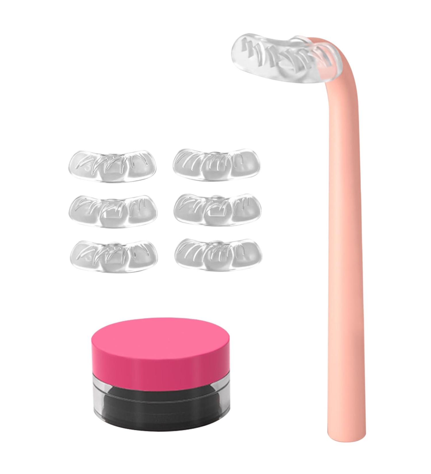 Lower Eyelash Stamp 6Pcs Silicone Bottom Lash Stamp with 1 Mascara Cream & 1 Stamp Natural Lash Extension Kit for Make up Beginners(A) Style 2 - Buy Online on SooperMarket.com