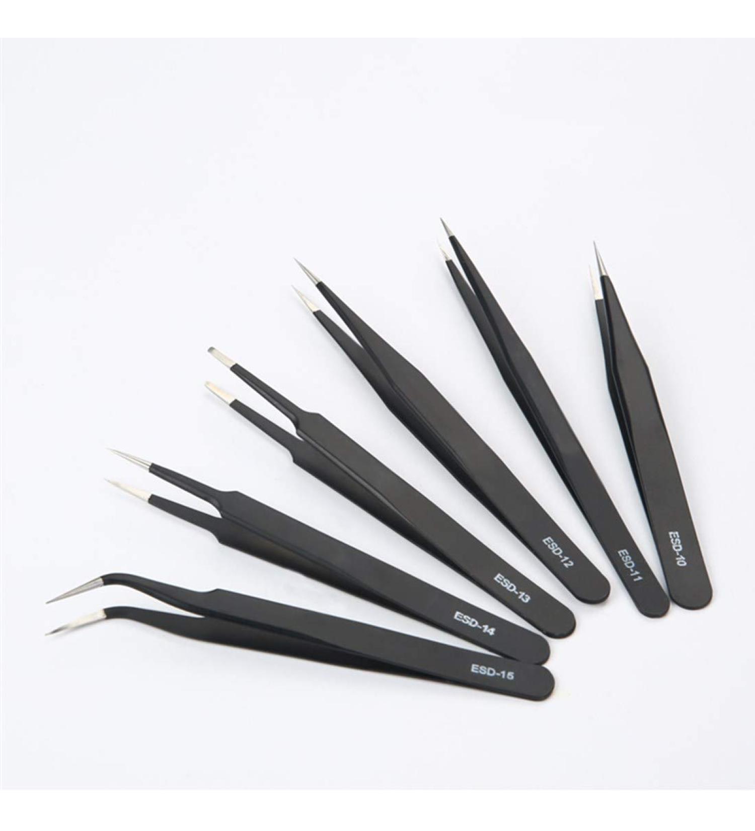 YURROAD 6PCS Stainless Tweezers Kit for Quilling Artwork - Multifunctional Stainless Steel Tools - Buy Online on SooperMarket.com