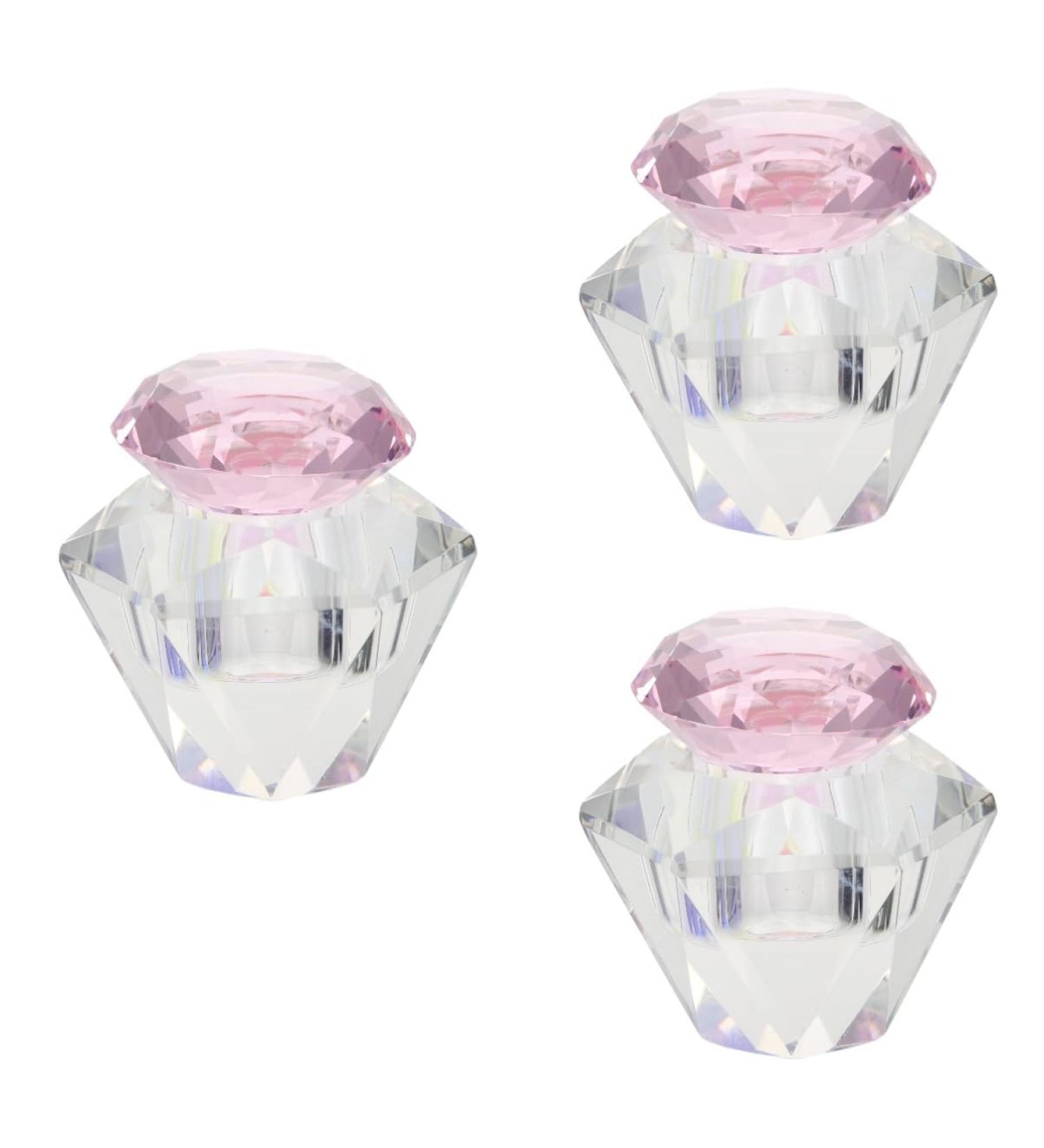 FRCOLOR Glass Nail Dish monomer bowl diamond Bowl bowl White Glass Dappen Dish 5.5x5.5cmx3pcs Pinkx3pcs - Buy Online on SooperMarket.com