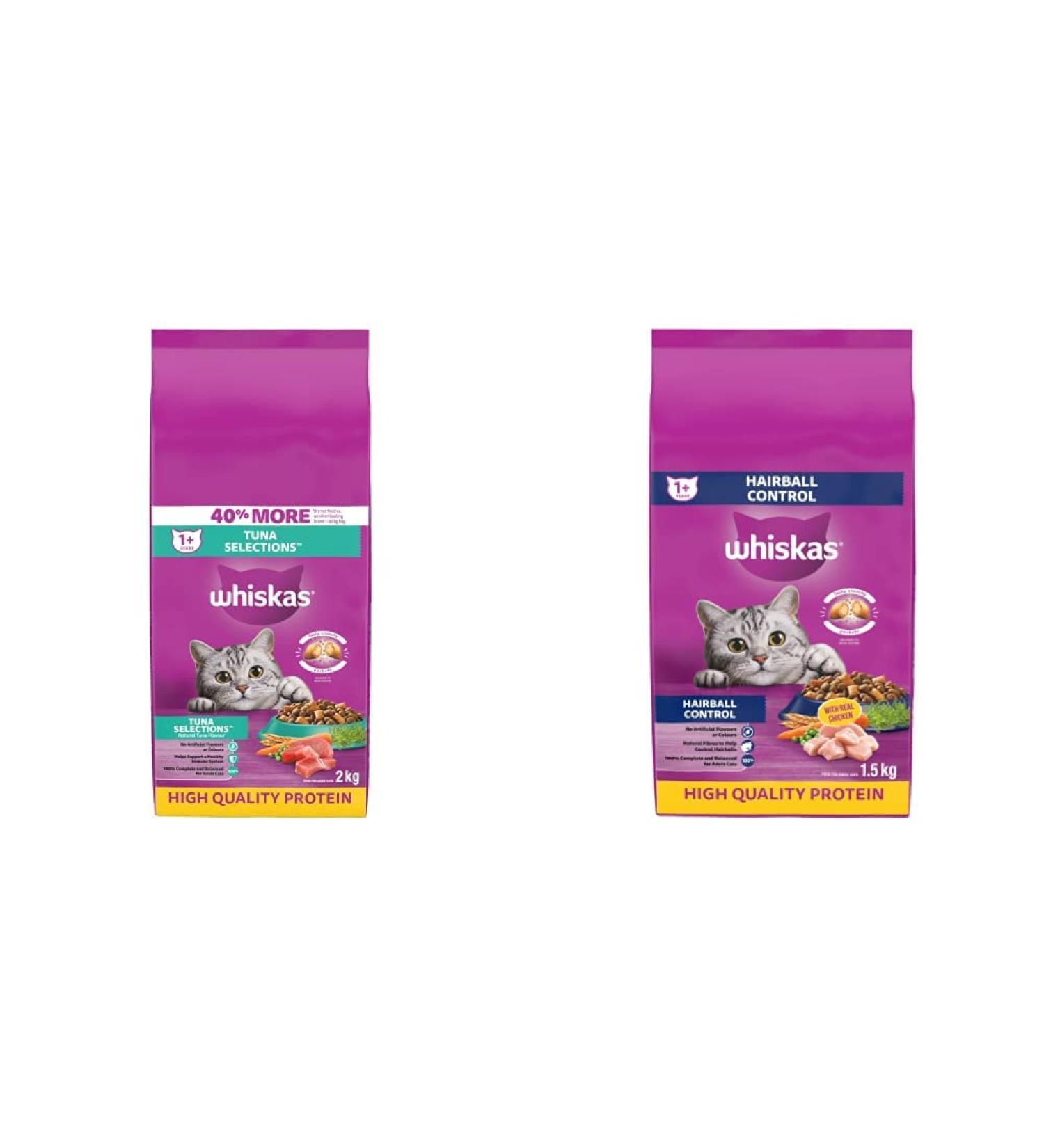 WHI Tuna 5x2kg + WHI Dry HB 6x1.5kgCA (Hairball Control) for Adult Cats - Buy Online on SooperMarket.com