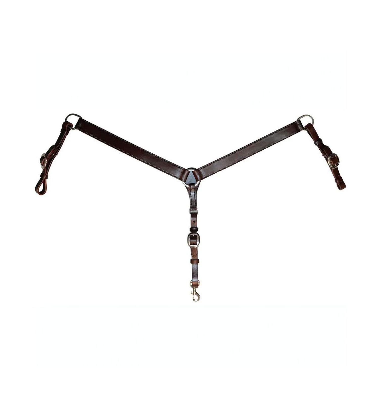 Circle Y 1 1/2 Wide Straight Classic Smooth Breast Collar for Horse - Walnut - Buy Online on SooperMarket.com