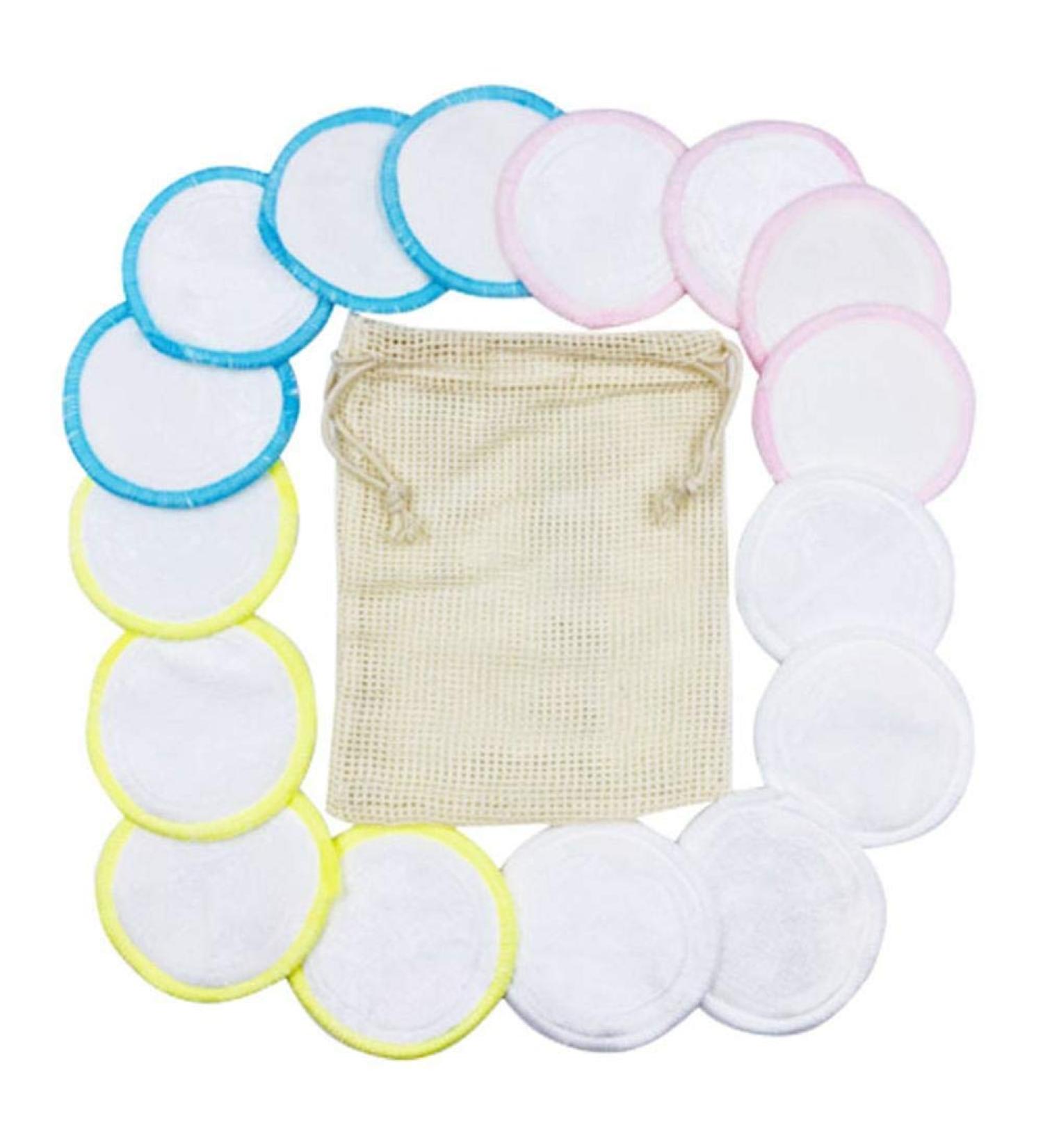 Iwinna 3.15 IncIwinna Reusable Cotton Makeup Remover Pads - 12/16 Pack Bamboo Fiber Washable Facial Cleansing Pads - Buy Online on SooperMarket.com