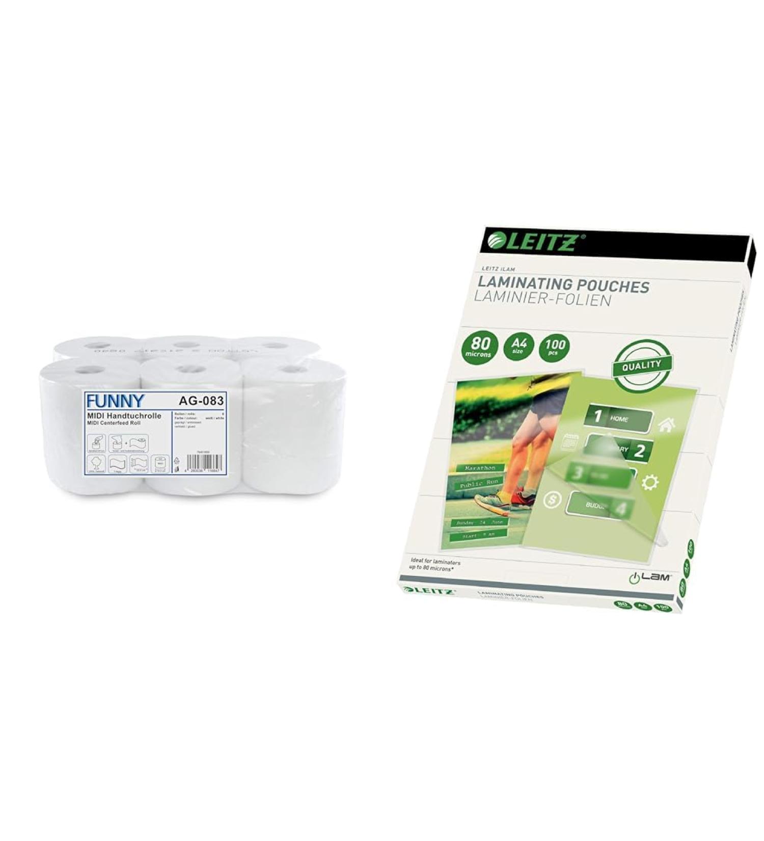 Buy Funny Towel Roll & A4 Laminating Films 80 Mic - 100 Pack Rounded Corners Home & Office Use | High-Quality Bundle - Buy Online on SooperMarket.com