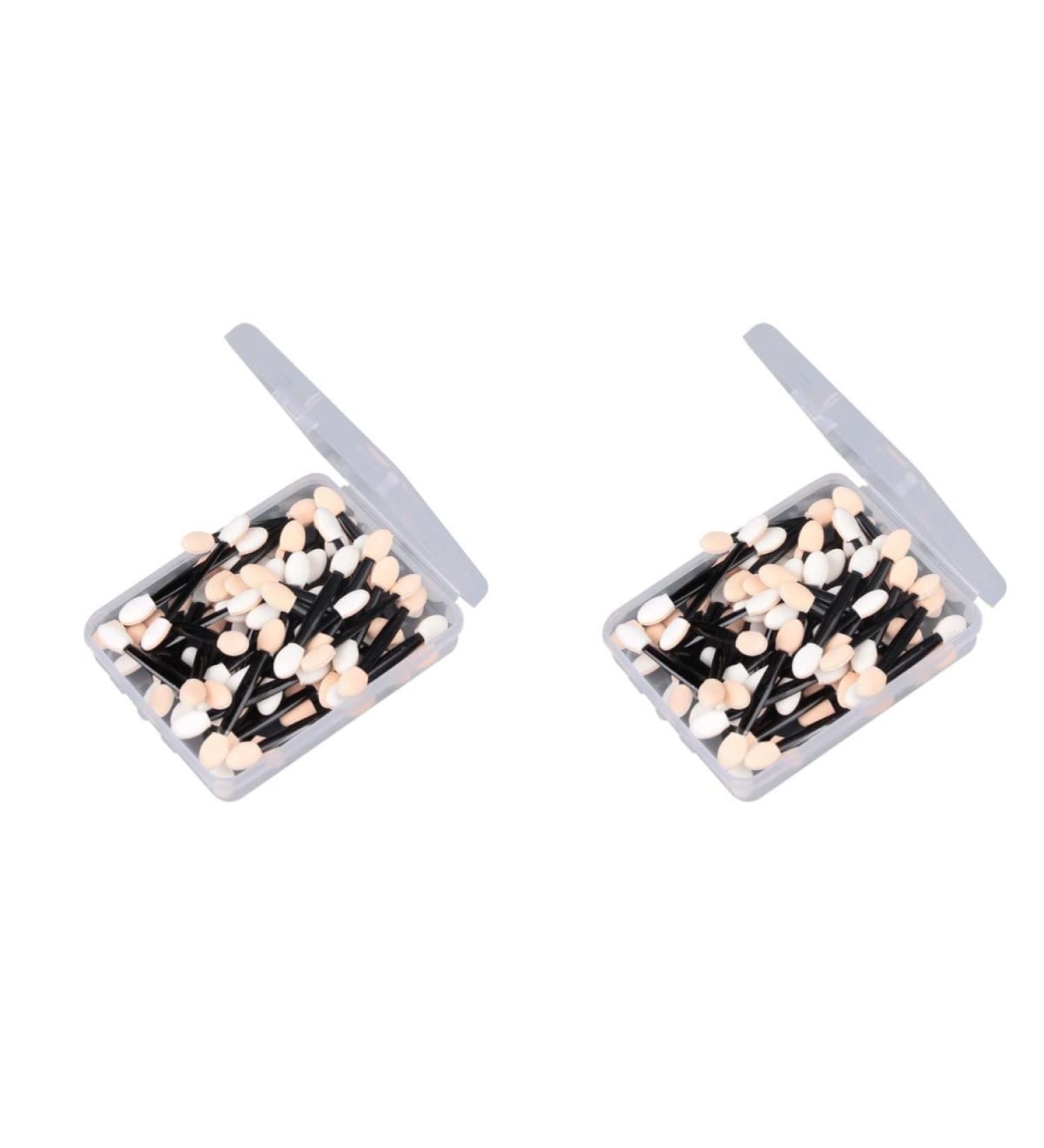 100 Pcs Professional Makeup Eye Shadow Sponge Applicator Makeup Application Set Mini - Buy Online on SooperMarket.com