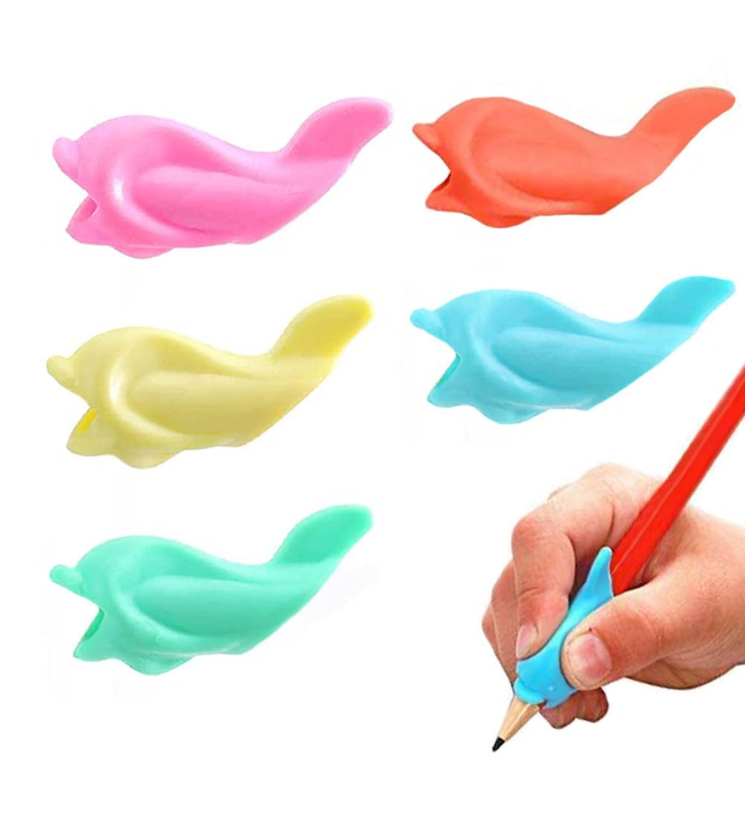 Soft Silicone Ergonomic Pencil Set for Kids - Posture Correction & Writing Aid (5 Pieces) - Buy Online on SooperMarket.com
