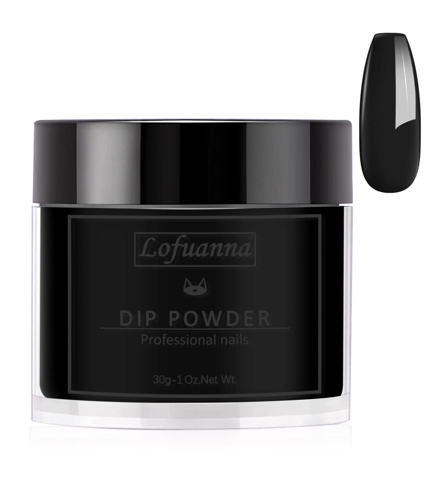 Lofuanna 30g Black Dip Powder Nail Dipping for French Nail Art - Salon Quality, No Lamp Needed, Odor-Free & Long-Lasting (005) - Buy Online on SooperMarket.com