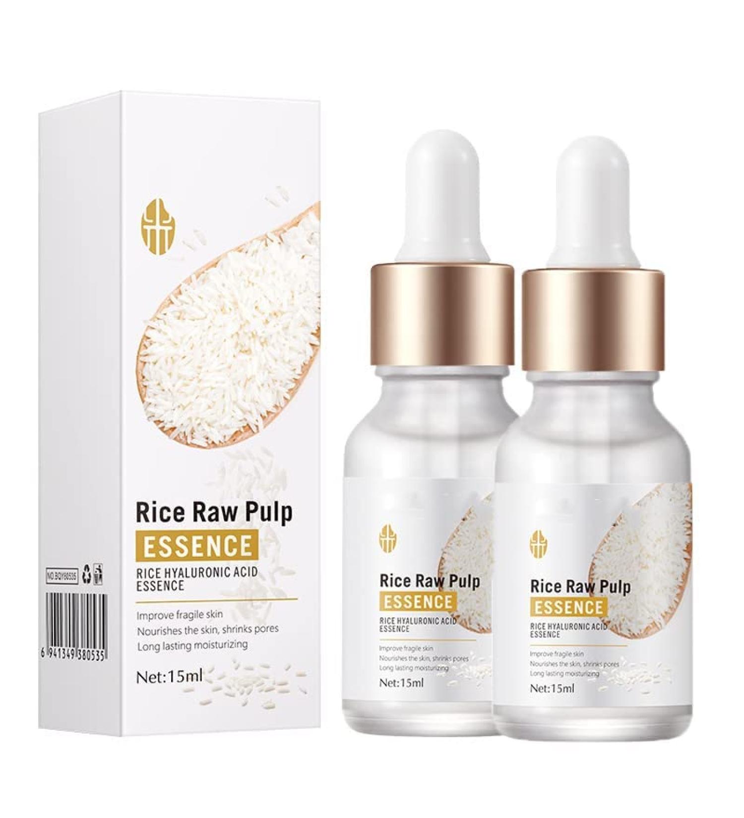 White Rice Serum for Face Exfoliation and Dark Spot Removal - 2PCS Set - Buy Online on SooperMarket.com