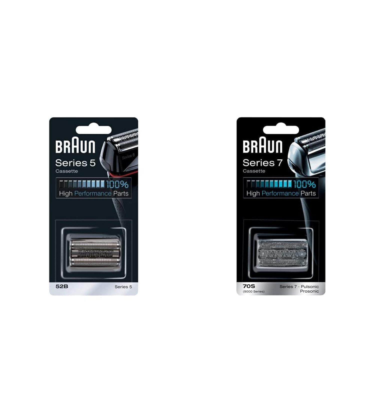Braun Series 5 & 7 Electric Shaver Heads Bundle - Compatible with 52B & 70S | International Shipping Available - Buy Online on SooperMarket.com
