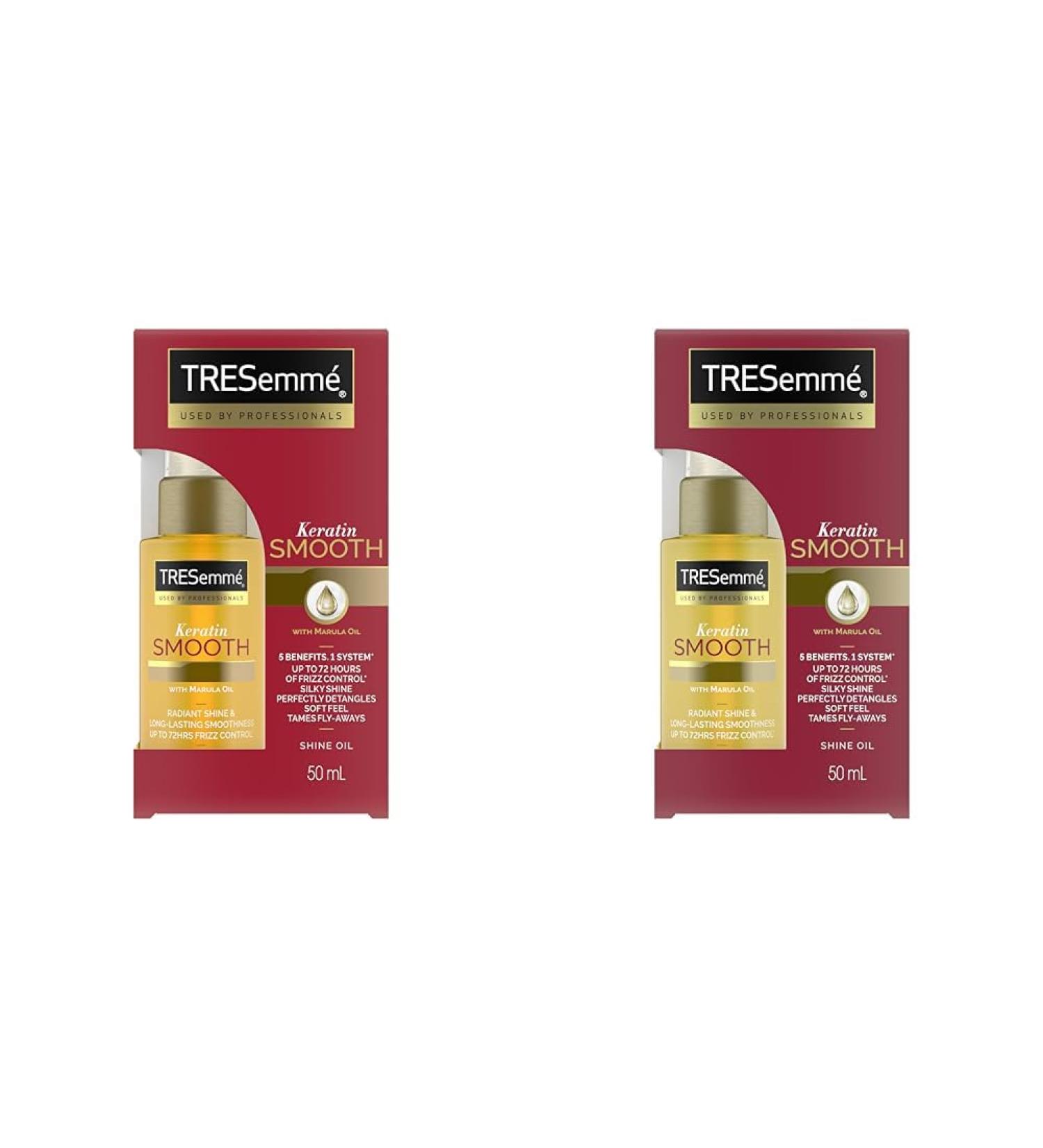 TRESemm Pro Collection Keratin Smooth Shine Oil With Marula Oil 50ml (Pack of 2) 50 ml (Pack of 2) TRESemm Pro Collection Keratin Smooth Shine Oil - Buy Online on SooperMarket.com