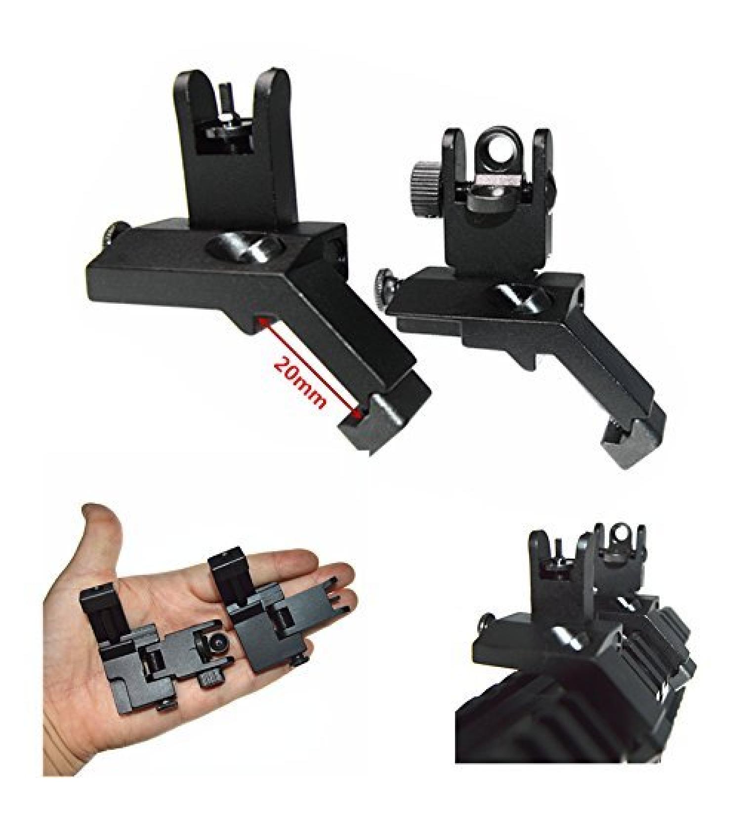 Buy FIRECLUB 2017 AR15 45 Flip Up Backup Iron Sights - Front & Rear Rapid Transition for AR-15 | International Shipping Available - Buy Online on SooperMarket.com