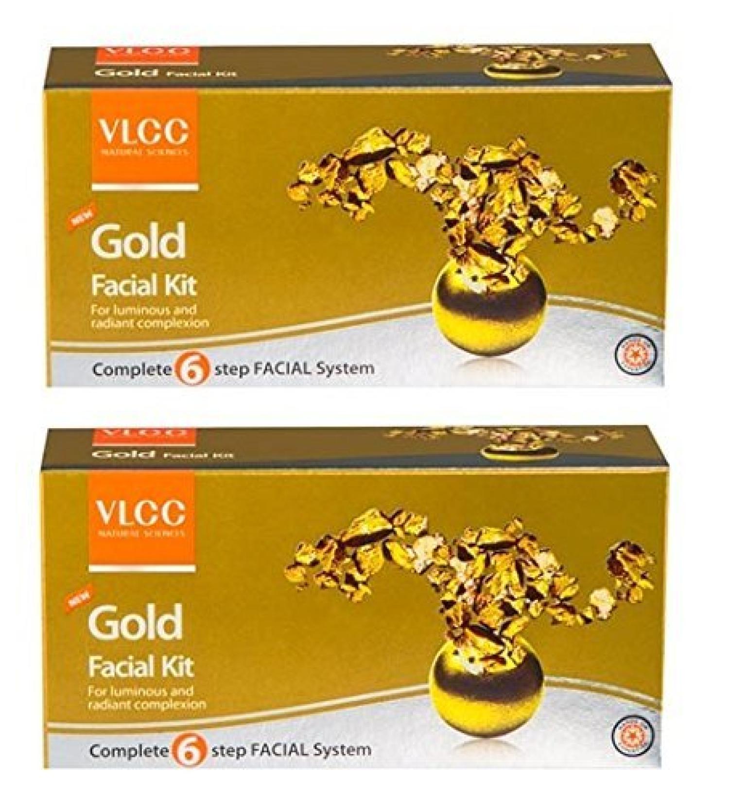 Vlcc Gold Facial Kit 60gm (Pack of 2) - Shop Now at Pamherbals | International Shipping Available - Buy Online on SooperMarket.com