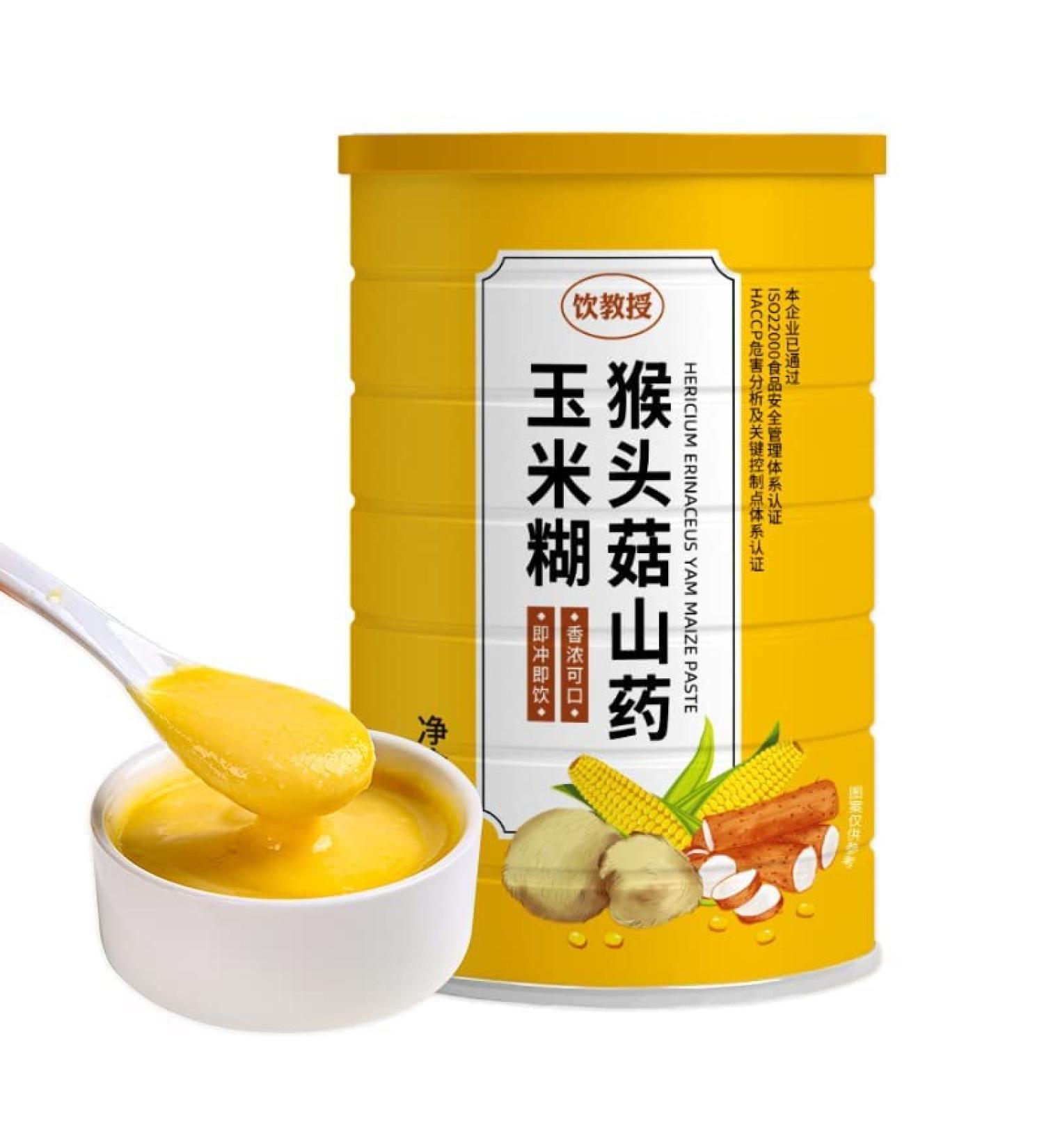 Hericium Erinaceus Yam Corn Flour 300g/can Corn Soup Pure Grains and Cereals As Meal Substitute Nutritious Breakfast Meal Substitute Instant Boiled Satiated Vegetables (5 CAN) - Buy Online on SooperMarket.com