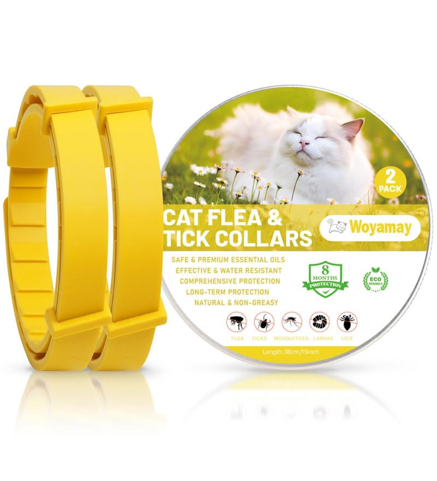Cat Repellent Treatment Adjustable Cat Repellent Collars Natural Protection Repellent Collar for Cats Water Resistant Repellent Collar for Cats Small-Medium-Large Yellow 2pack - Buy Online on SooperMarket.com