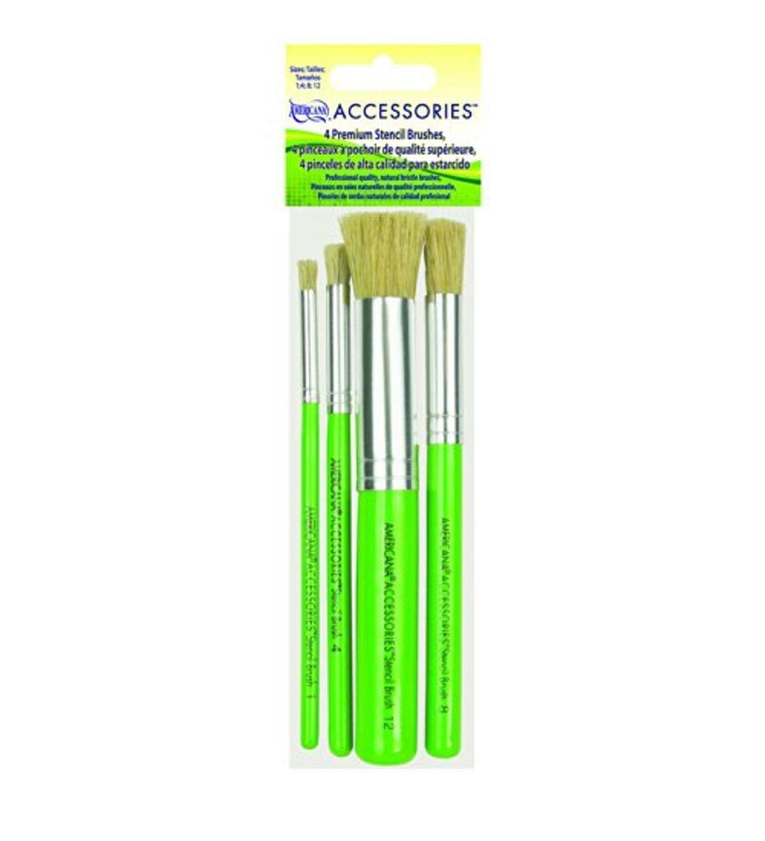 DecoArt Americana Premium Stencil Brush Set