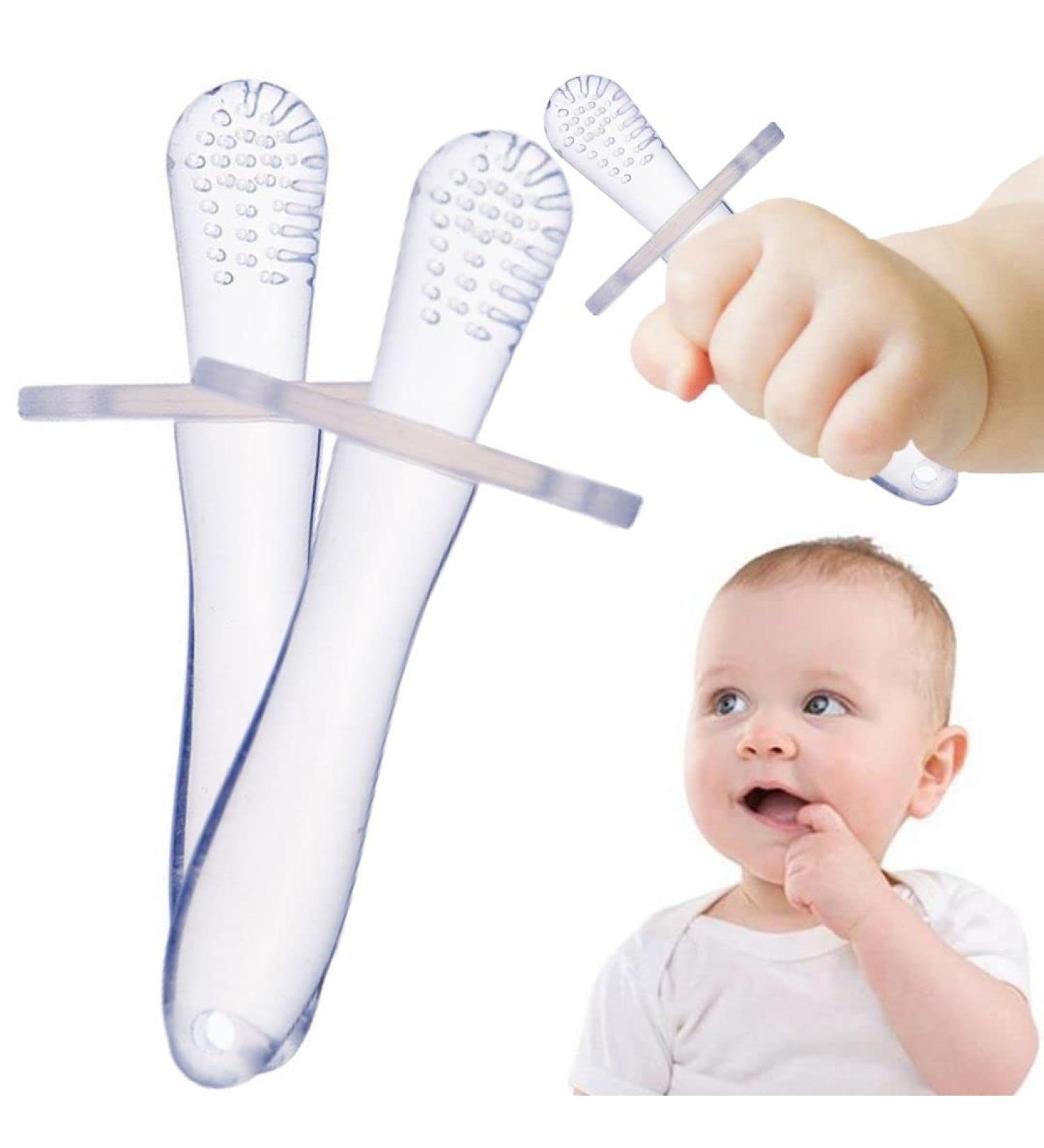 Baby Teething Toys - Mushroom Teether Toy Silicone Brush Ring (X2) - Buy Online on SooperMarket.com