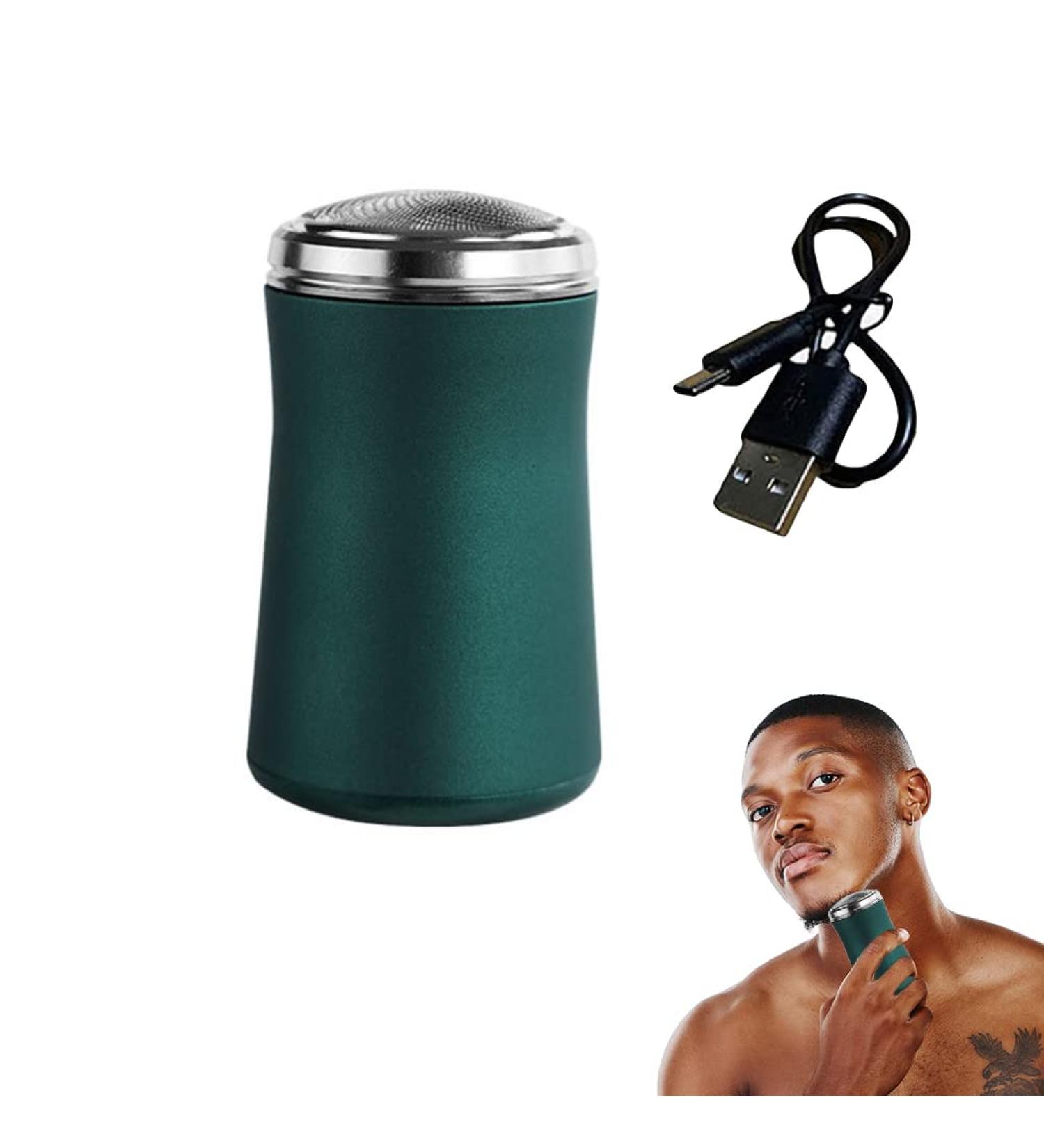 Buy Mini Electric Razor for Men - Portable Rechargeable & Washable Electric Shaver in Ink Green - Buy Online on SooperMarket.com