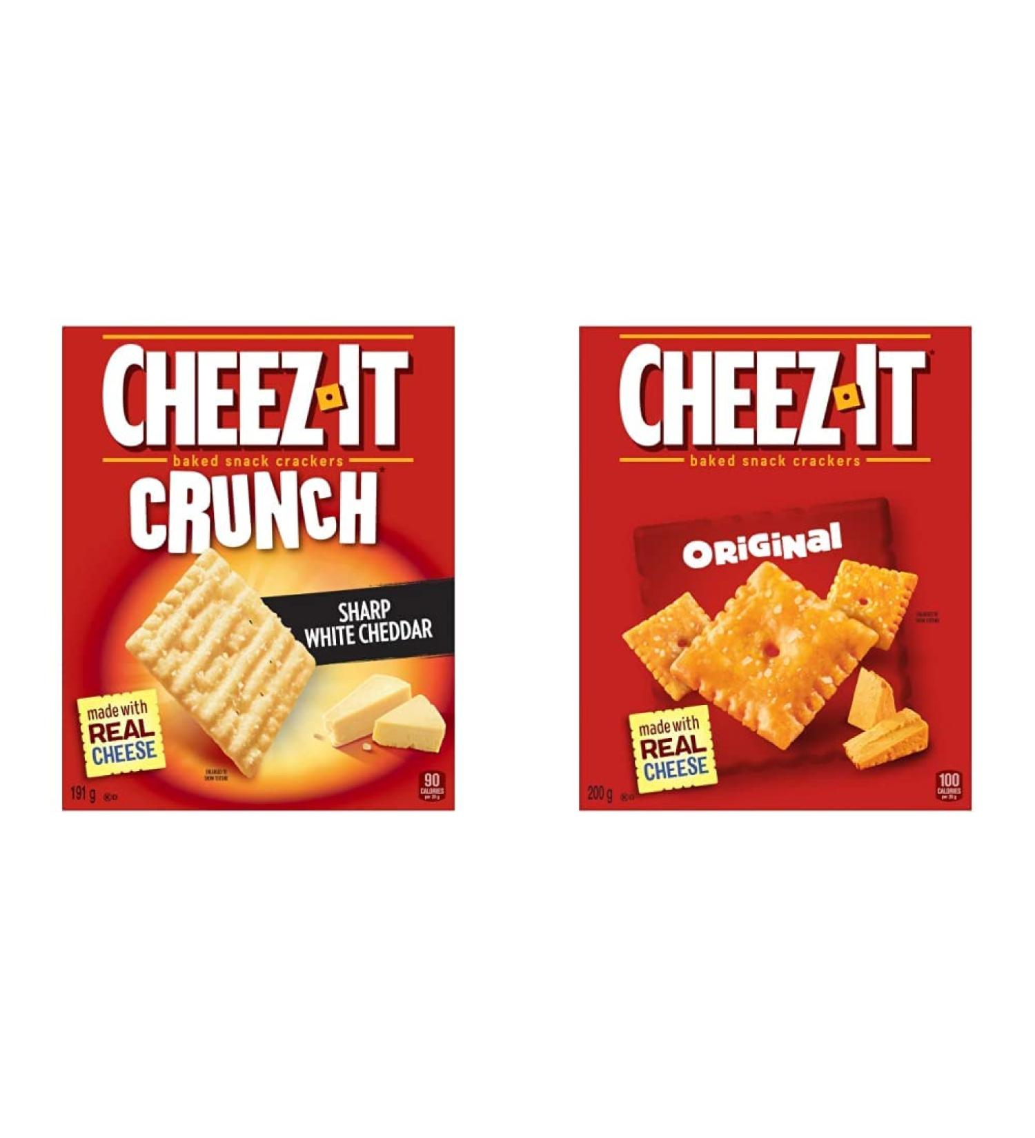 Cheez-It Crunch Sharp White Cheddar 191 Grams & Original 200 Grams Sharp White Cheddar + Cheez-It Original - Buy Online on SooperMarket.com