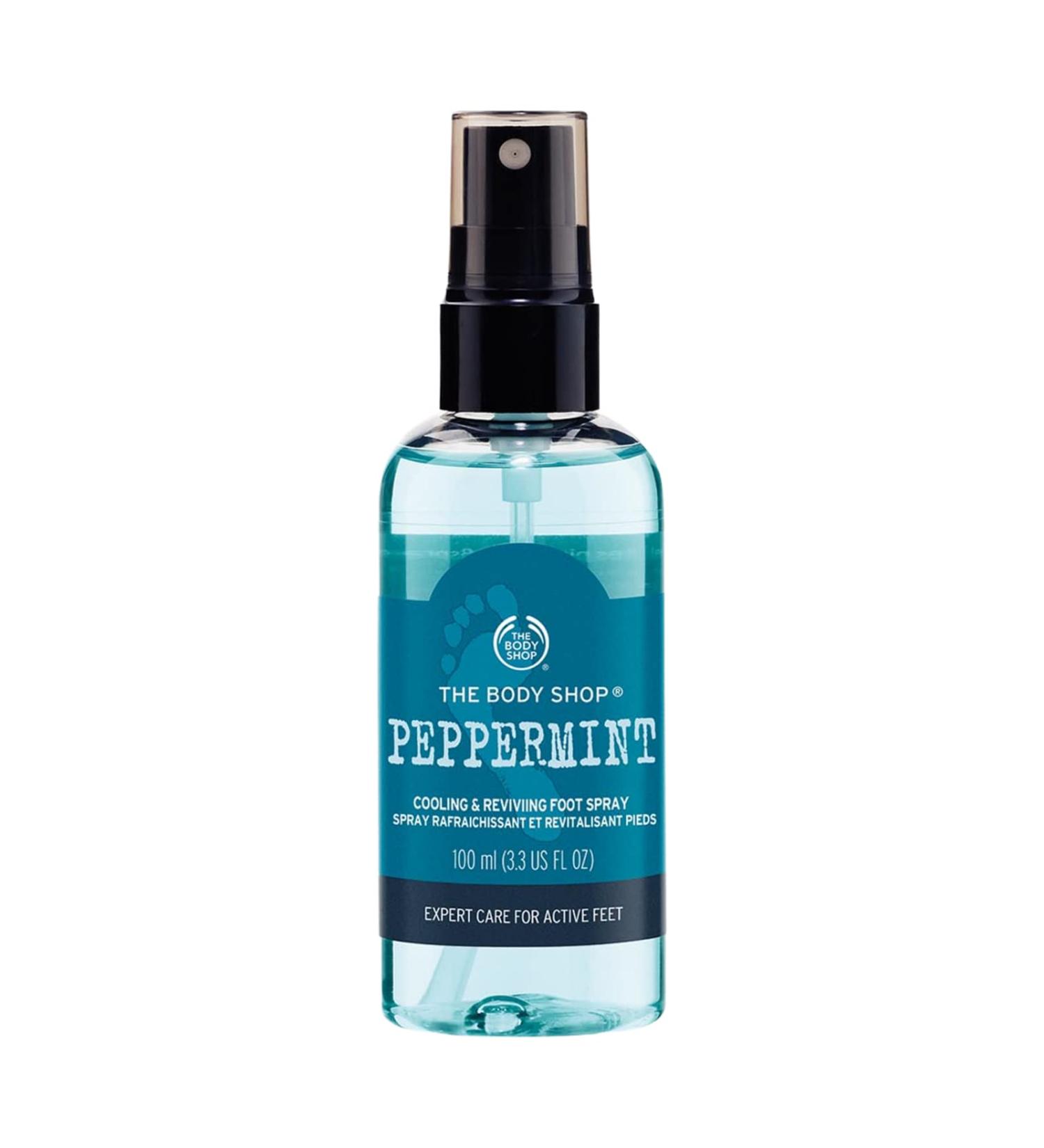Body Shop Peppermint Cooling Foot Spray - Vegan Formula for Tired, Achy Feet | 3.3 oz - Buy Online on SooperMarket.com