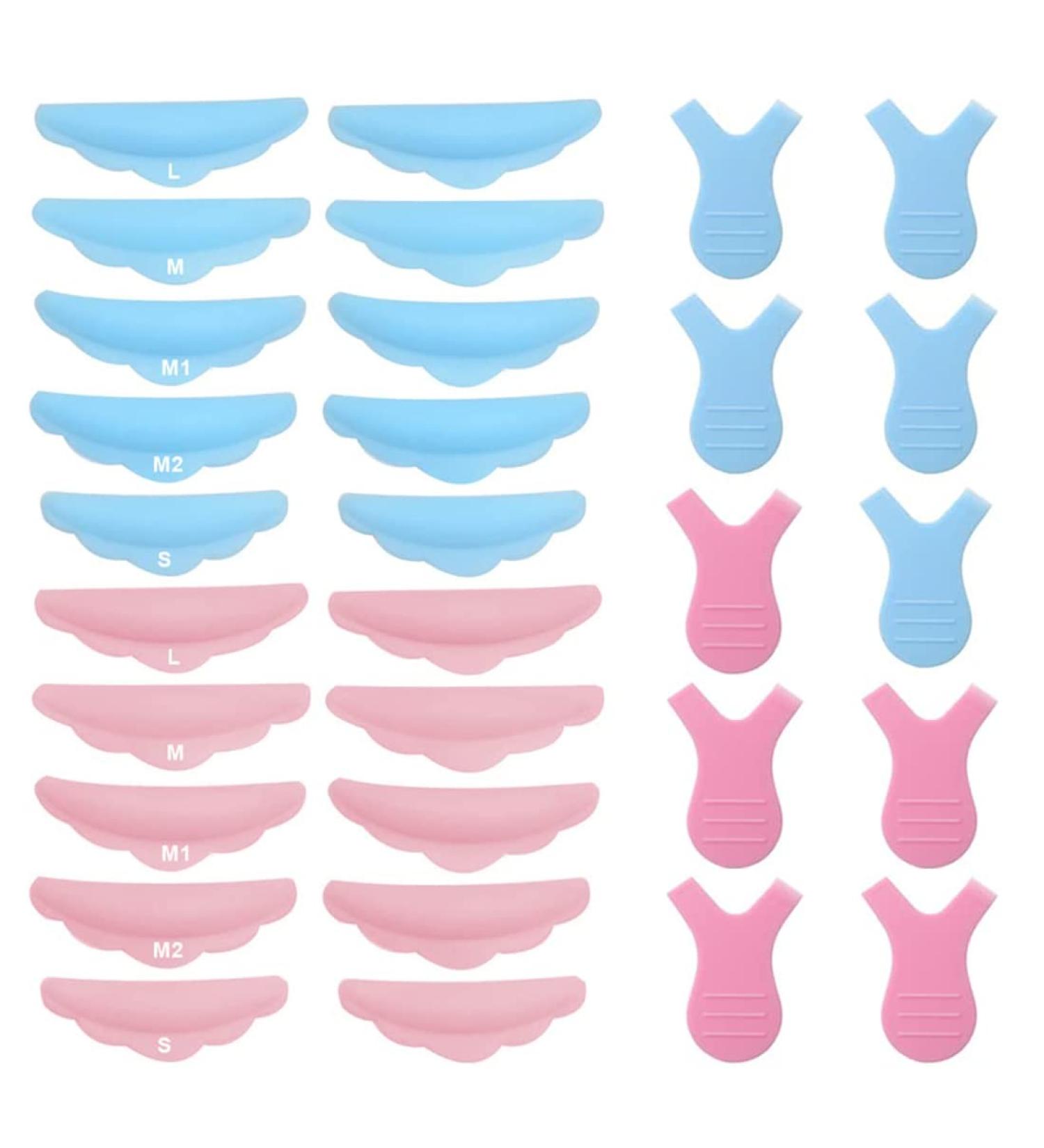 20pcs Silicone Eyelash Curlers - Reusable Wave Pads & Brushes for Stunning Eyelash Lifting | 5 Sizes | Beauty Tool Set - Buy Online on SooperMarket.com