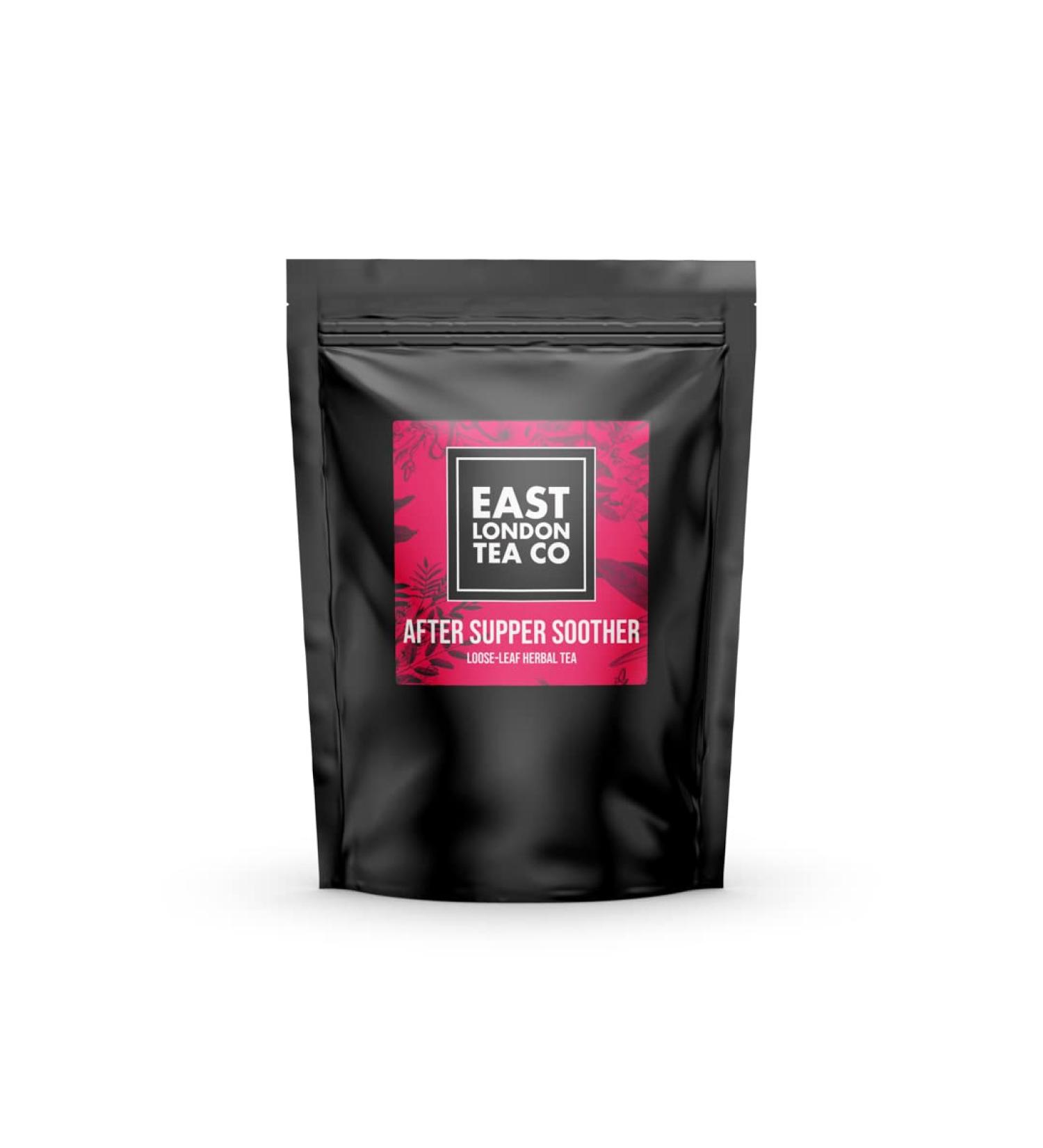 East London Tea Co. - AFTER SUPPER SOOTHER Loose-Leaf Herbal Tea | Helps with Bloating Digestion & Sugar Cravings |100% natural ingredients (60g Pouch) - Buy Online on SooperMarket.com