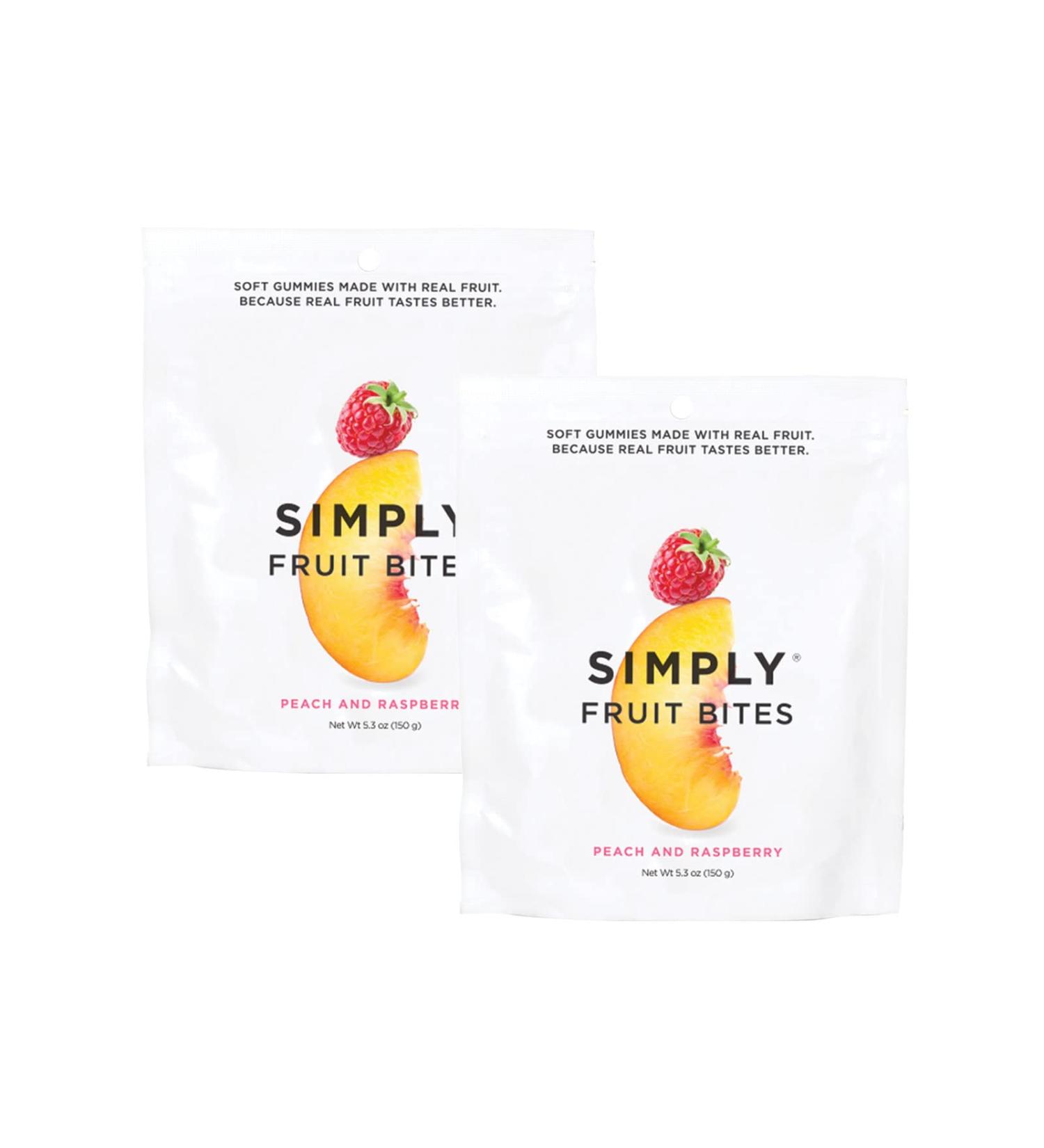 Real Fruit Gummies | Peach and Raspberry | 5.3 oz (Pack of 2) | No Cane Sugar, Gluten Free, Kosher - Buy Online on SooperMarket.com