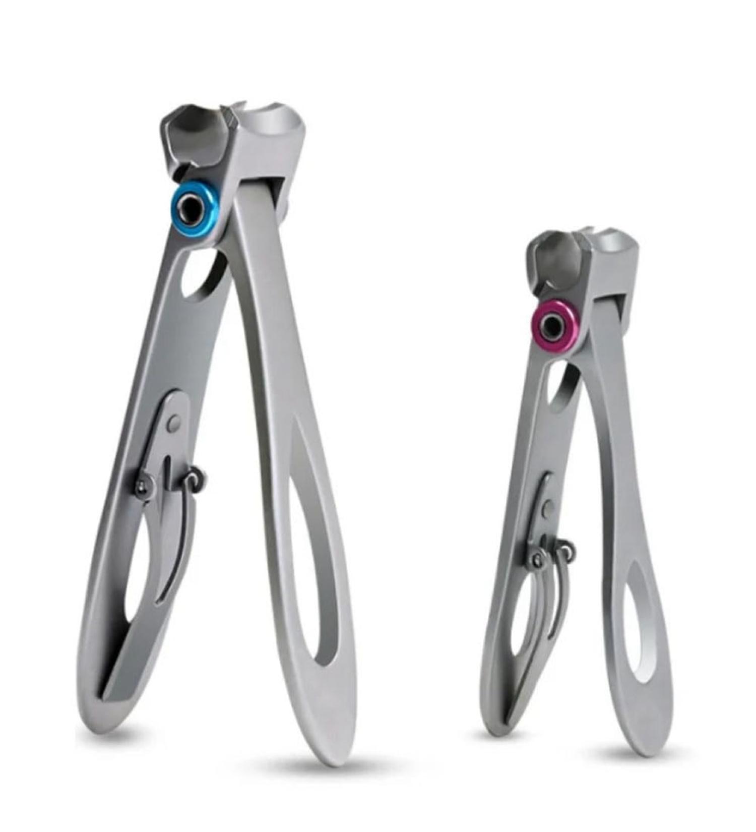2 Pieces Large Mouth Nail Clippers Thick Nail Cutter Stainless Steel Professional with Large Mouth Silver - Buy Online on SooperMarket.com