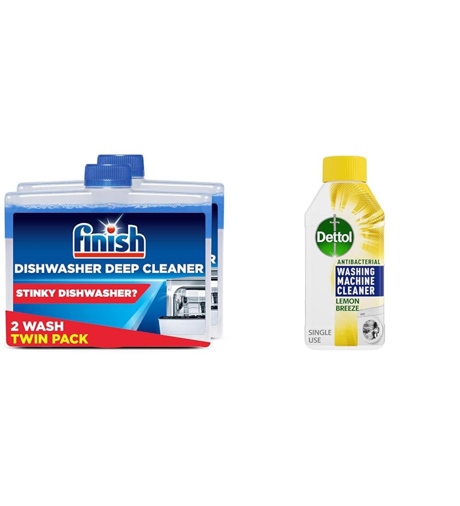 Finish Dishwasher + Dettol Washing Machine Cleaning Bundle - Buy Online on SooperMarket.com