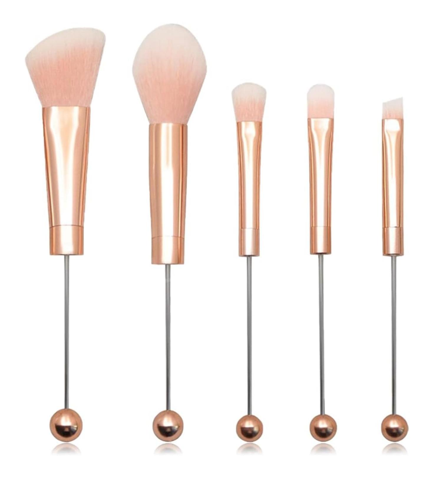 sunroot 5Pieces Beadable Makeup Brushes Silicone Beads DIY Makeup Cosmetic Brushes Beaded Brushes Kit for DIY - Buy Online on SooperMarket.com