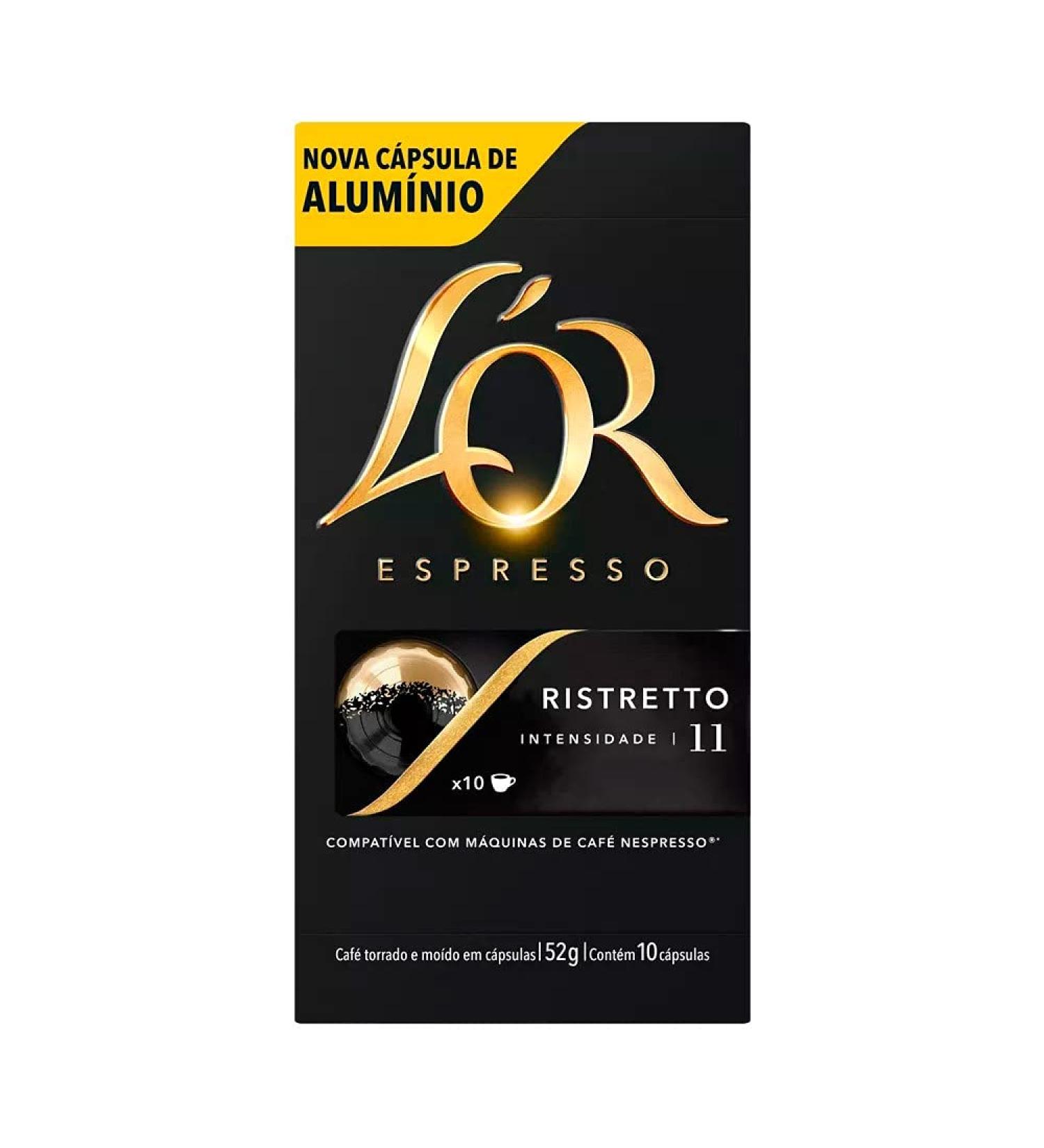 L'OR Espresso Ristretto Intensity 11 Nespresso Compatible Coffee Capsules - 10 Pack - Buy Online on SooperMarket.com