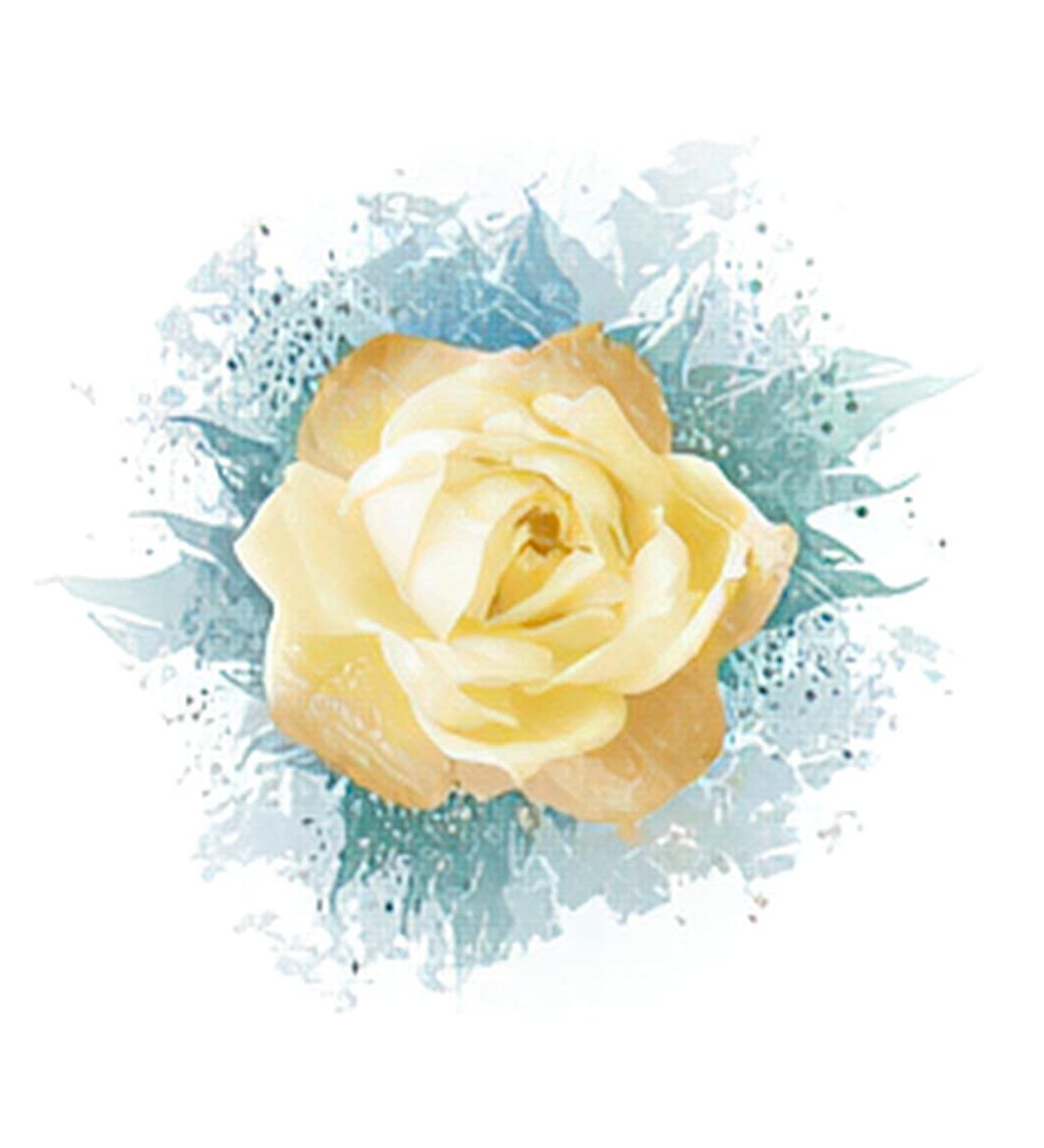 Yellow Grunge Rose Paint Splashes Temporary Tattoo - 6 Sheets, 3.7 X 3.7 Inch - Neck, Arm, Chest - Women, Men, Adults - Buy Online on SooperMarket.com