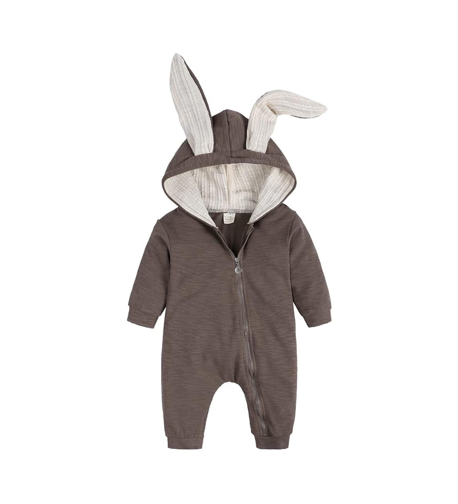 Kids Tales Newborn Baby Winter Warm Rabbit Ear Hooded Romper 12-18 Months - Color 02 - Buy Online on SooperMarket.com