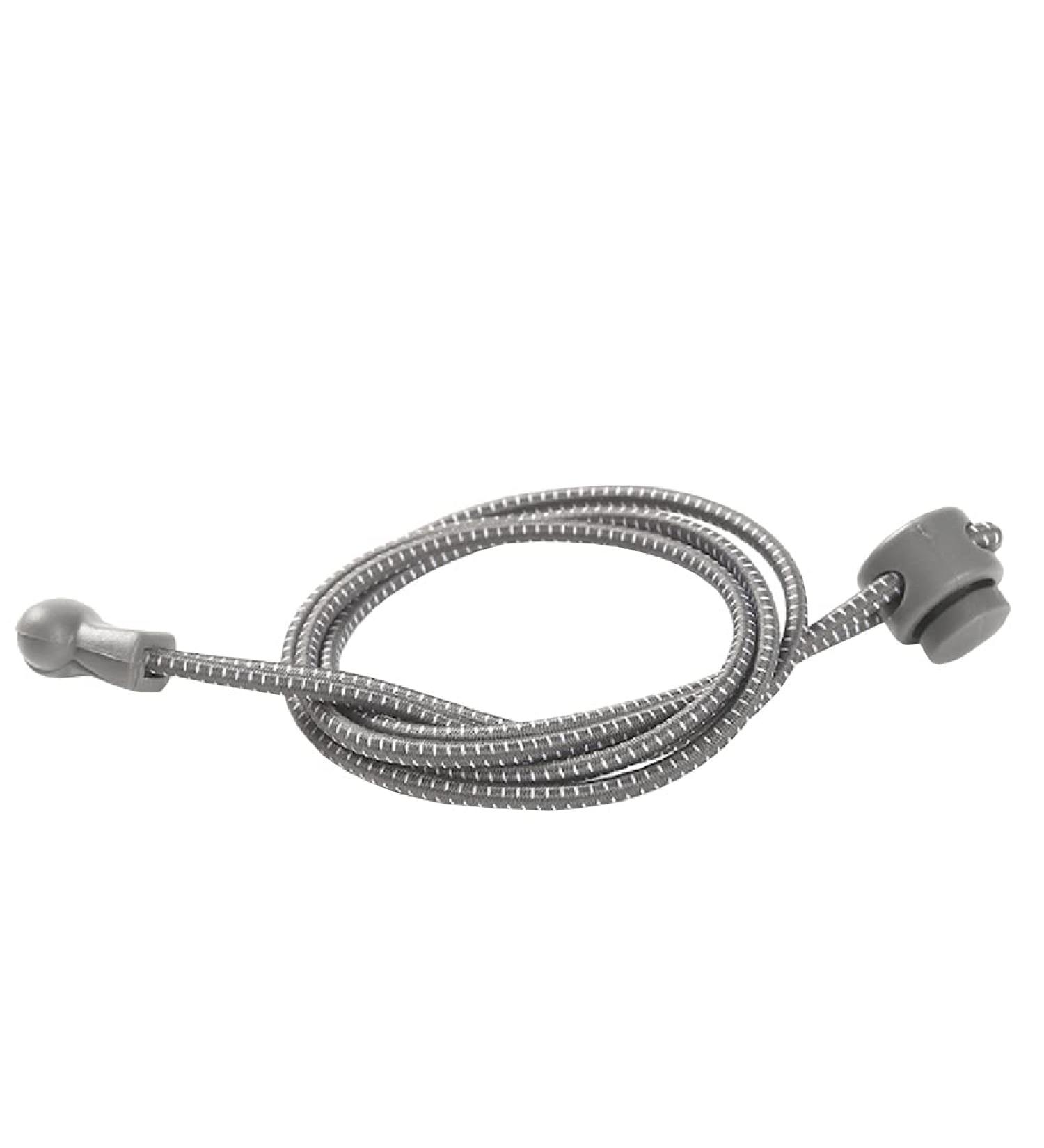 Bupimufi No-Tie Elastic Shoelaces for Kids - Quick Lock Shoe Straps in Dark Gray & White - Perfect for Children s Shoes - Buy Online on SooperMarket.com