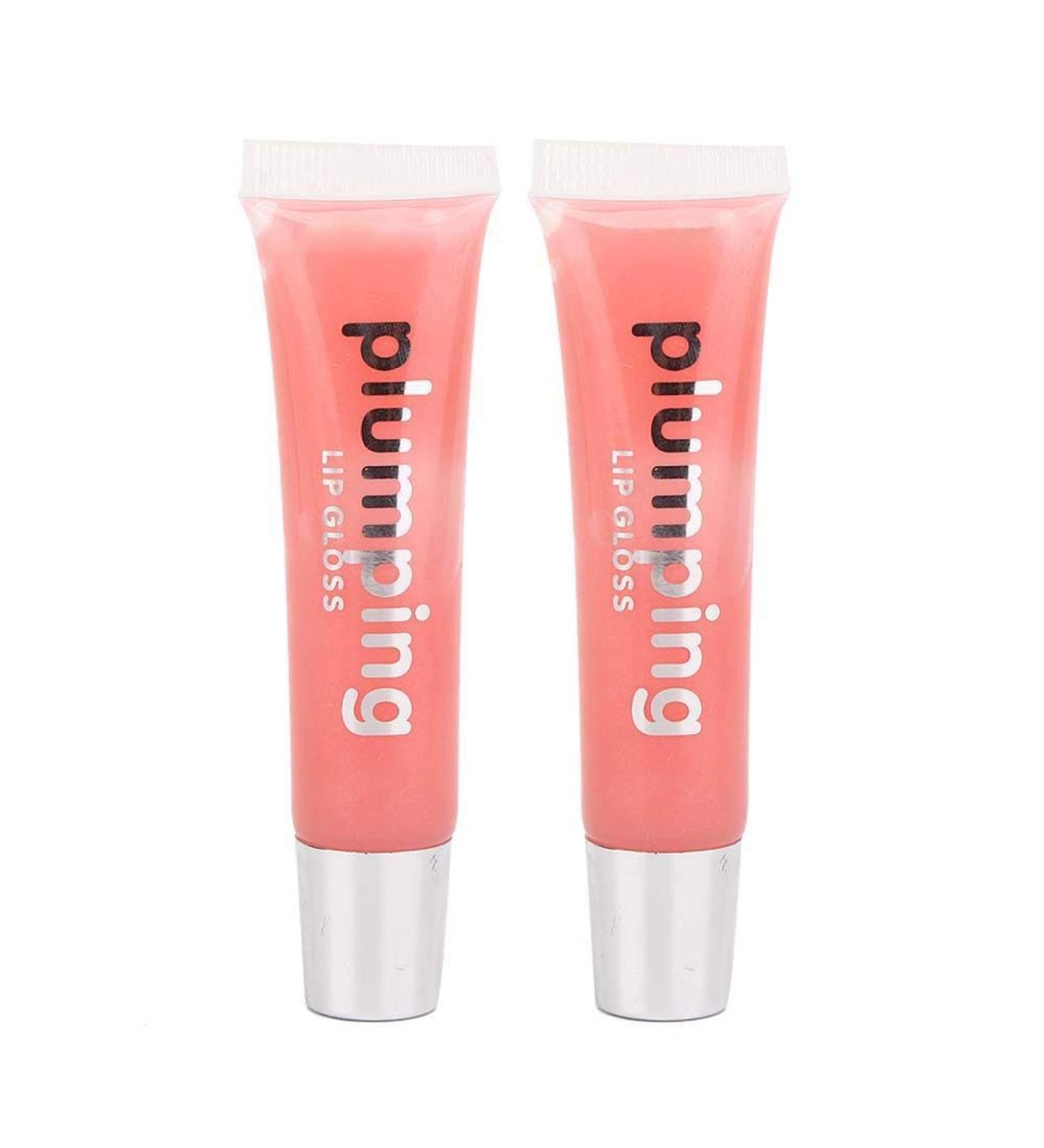 2pcs Lip Plumping Serum & Glitter Lip Gloss Set - Long Lasting Makeup for Full Lips - International Shipping Available - Buy Online on SooperMarket.com