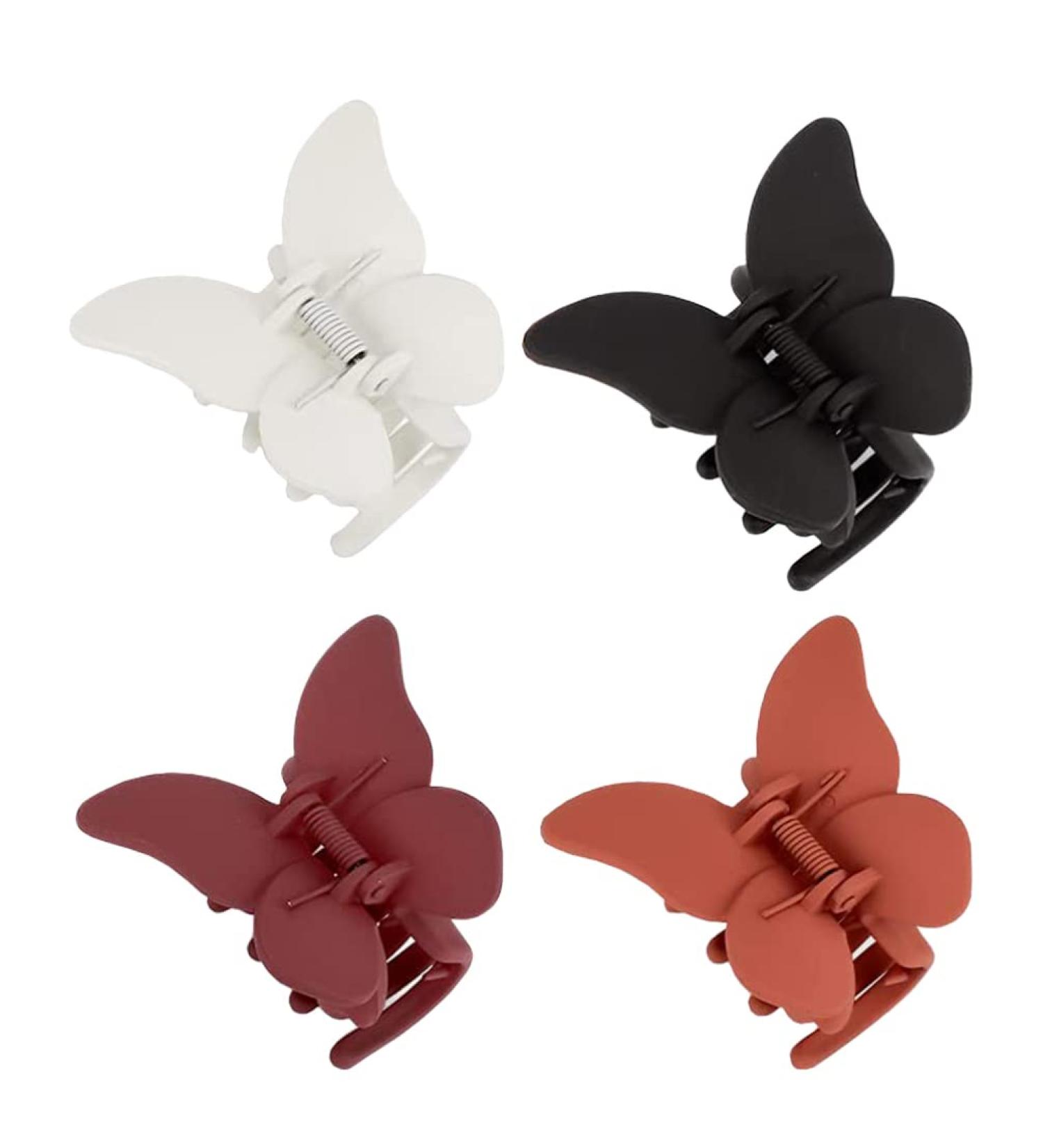 KALLORY 4Pcs Hair Claw Clip Butterflies Back Hair Clamp Holder Clips for Women and Girls 1 count (Pack of 1) Assorted Color - Buy Online on SooperMarket.com