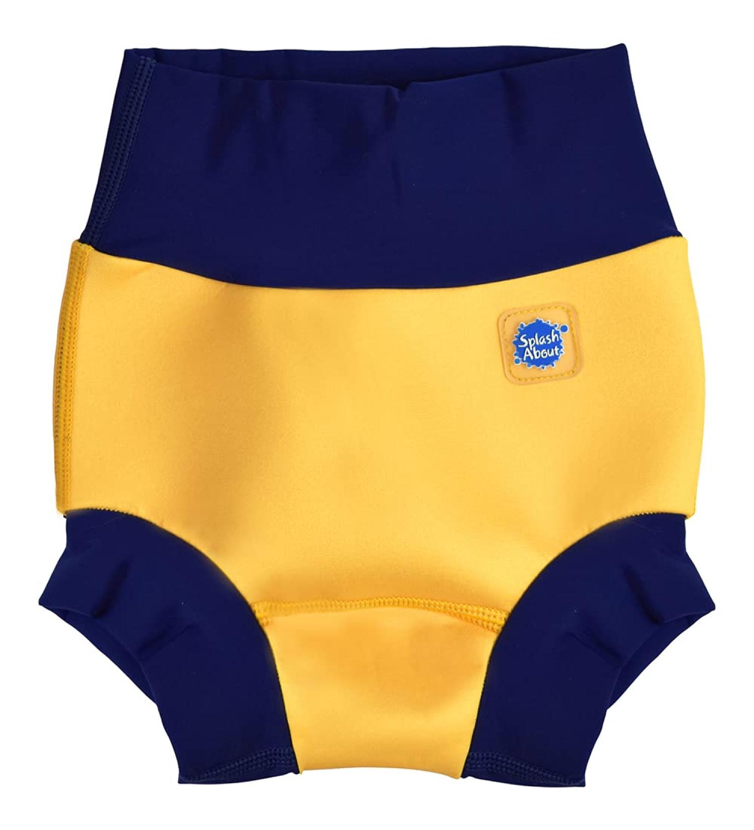 Splash About Happy Nappy Reusable Swim Nappy - Yellow/Navy (3-6 Months) - Buy Online on SooperMarket.com