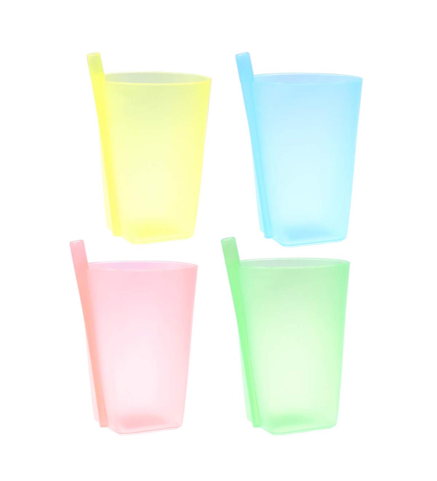 MAGICLULU 4Pcs Kids Sippy Cups with Built-in Straw - BPA-Free Plastic Containers for Milk and Water (Random Color) - Buy Online on SooperMarket.com