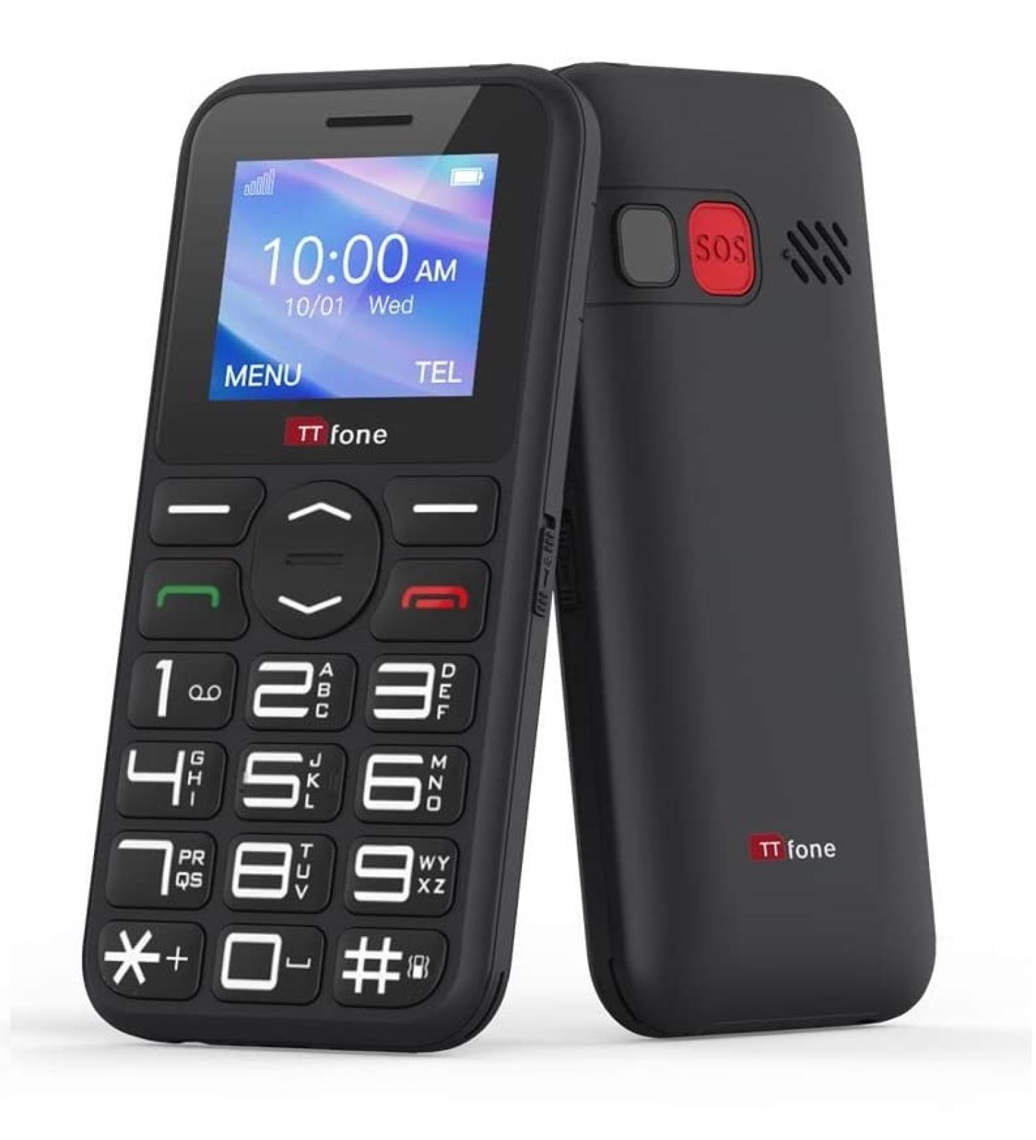 TTfone TT190 Big Button Senior Emergency Mobile Phone - Easy & Affordable - Pay As You Go (O2 with 10 Credit) - Buy Online on SooperMarket.com